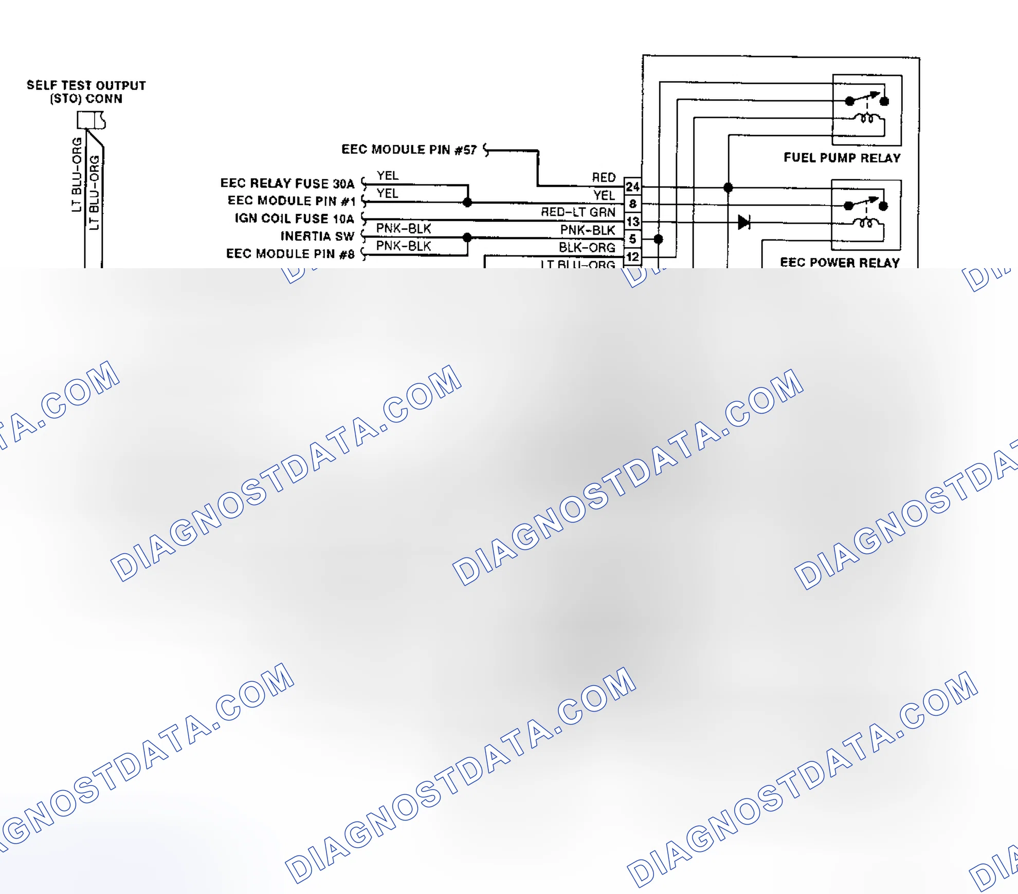 Scheme 10: Electric Cooling Fan Wiring Diagram (Sable & Taurus 3.8L)