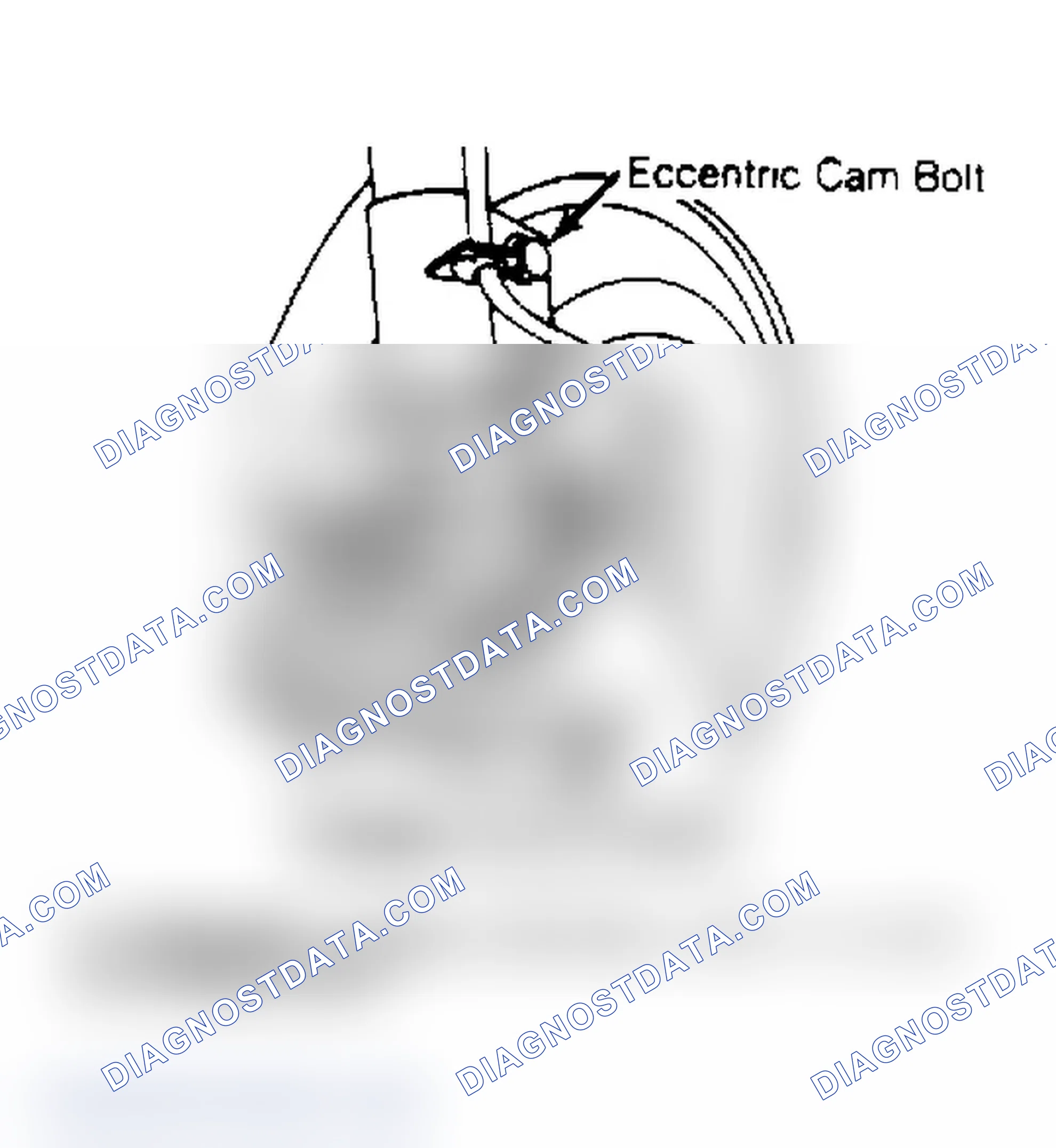 Scheme 3: Camber adjustment. To decrease camber, decrease width at eccentric contact point.