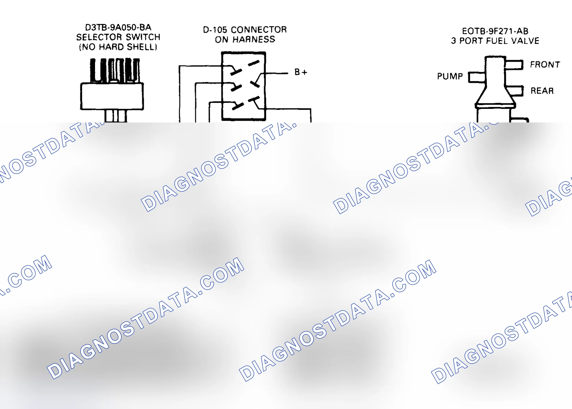 Scheme 38: E150, E350 W/3-Port Fuel Selector Valve (Dual Tank) Wiring Diagram