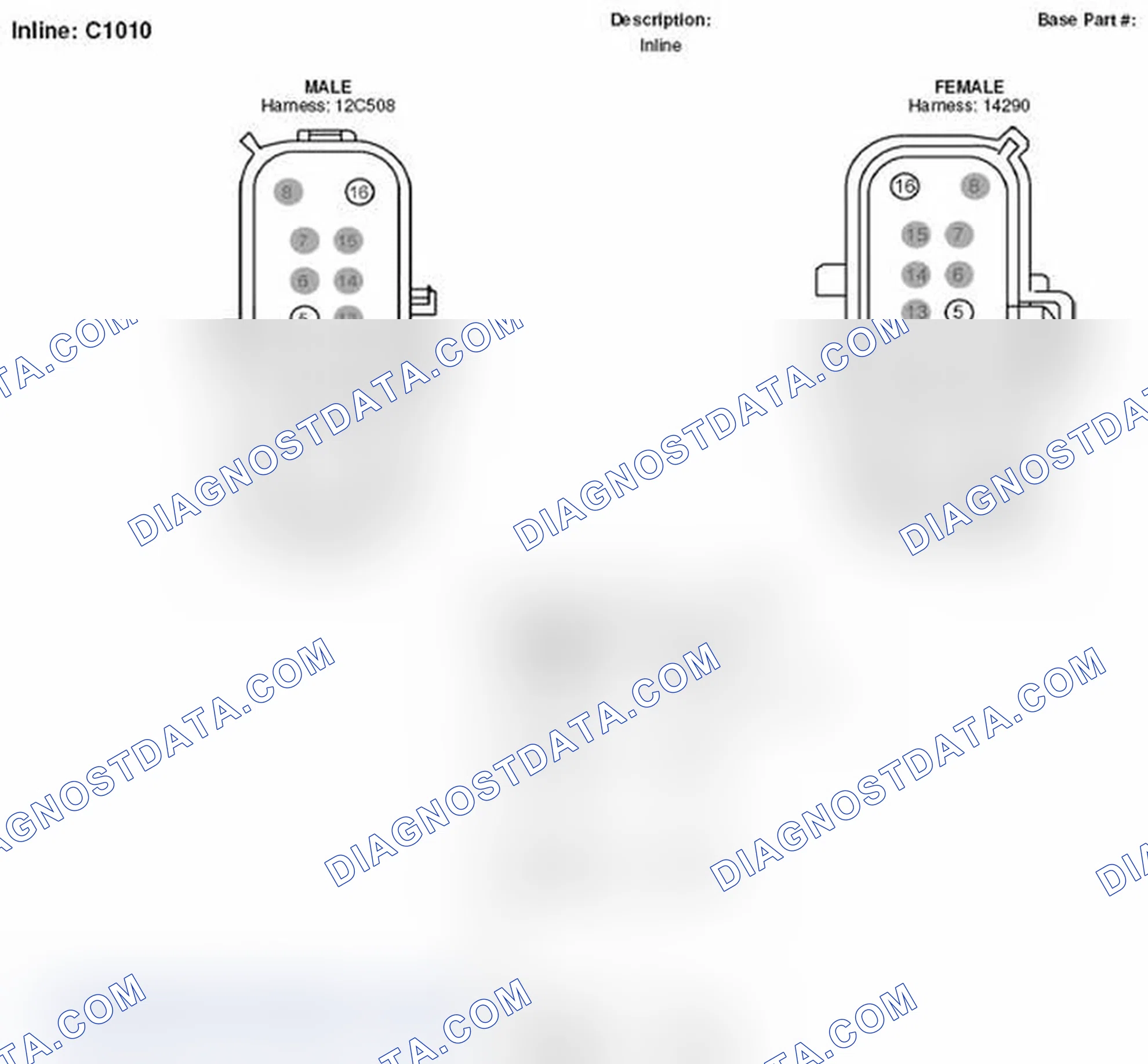 Scheme 192: Inline Connector End View (C1010)