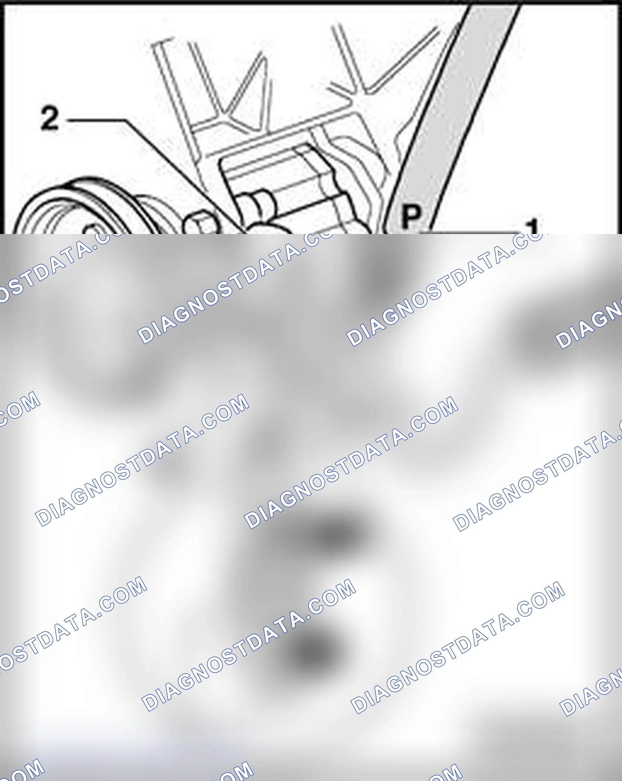 Scheme 366: Intake hose to power steering pump location