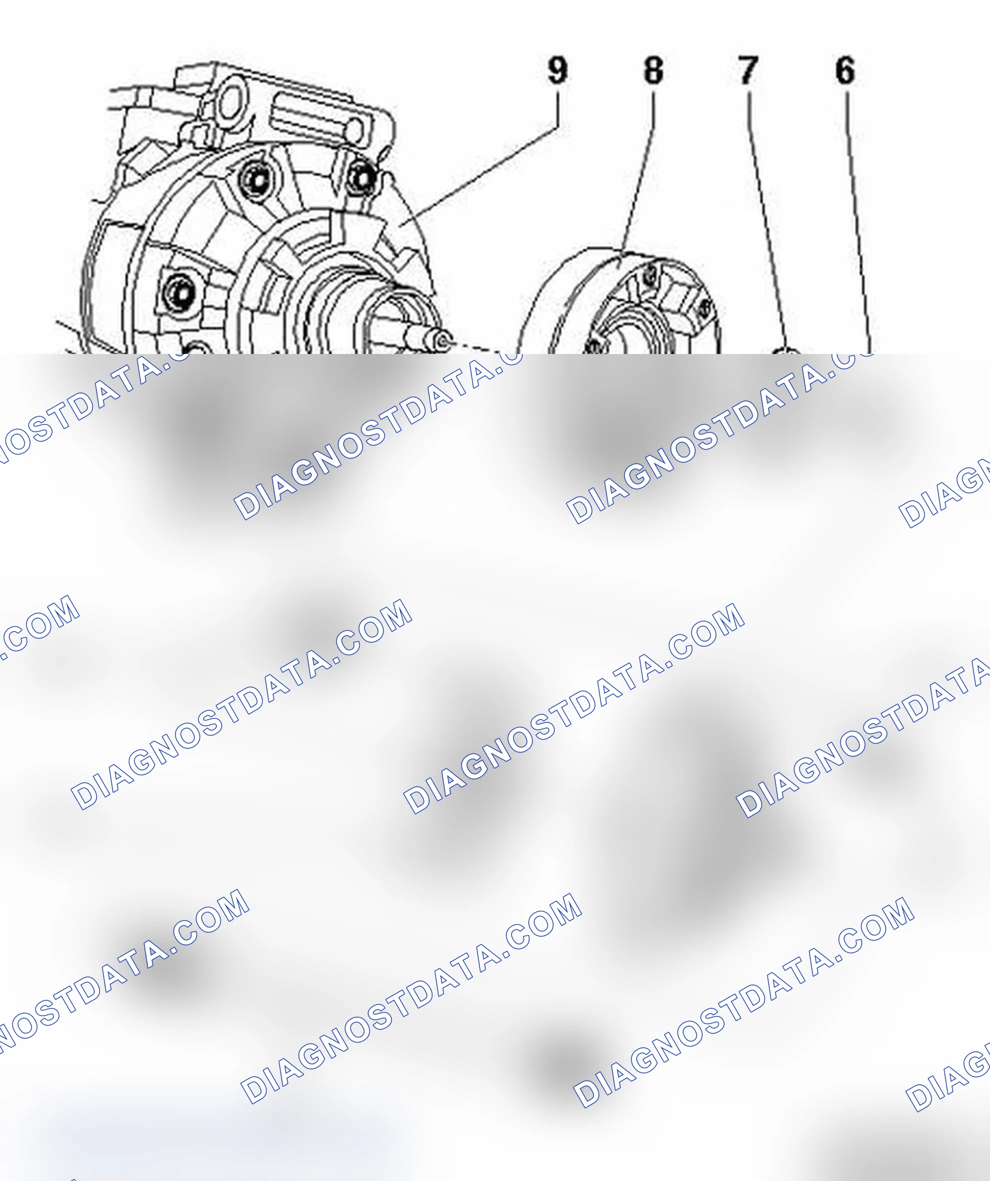 Scheme 162: Compressor drive unit, checking, replacing