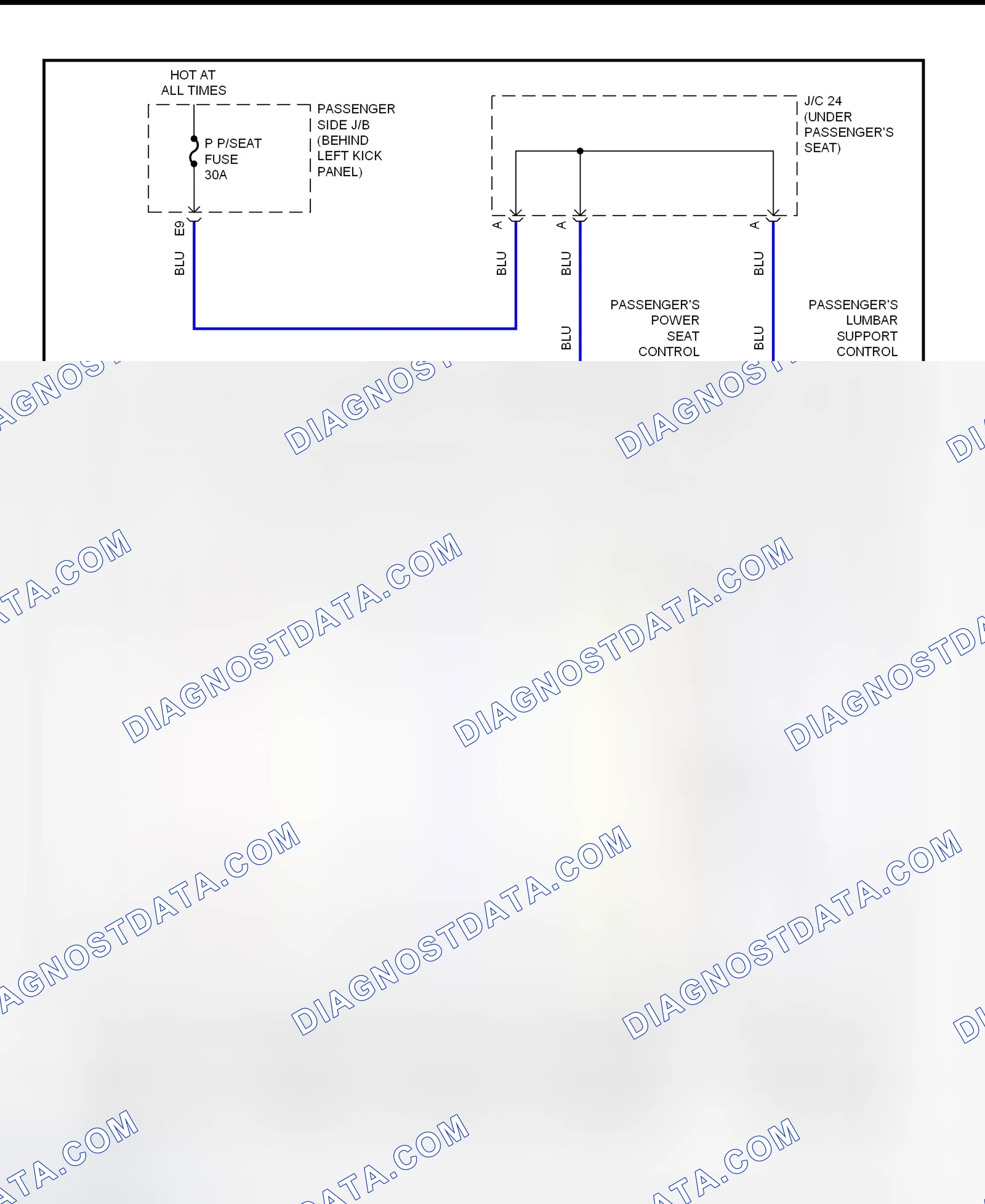 Scheme 11: Passenger's Power Seat System Wiring Diagram (GS300 & GS400)