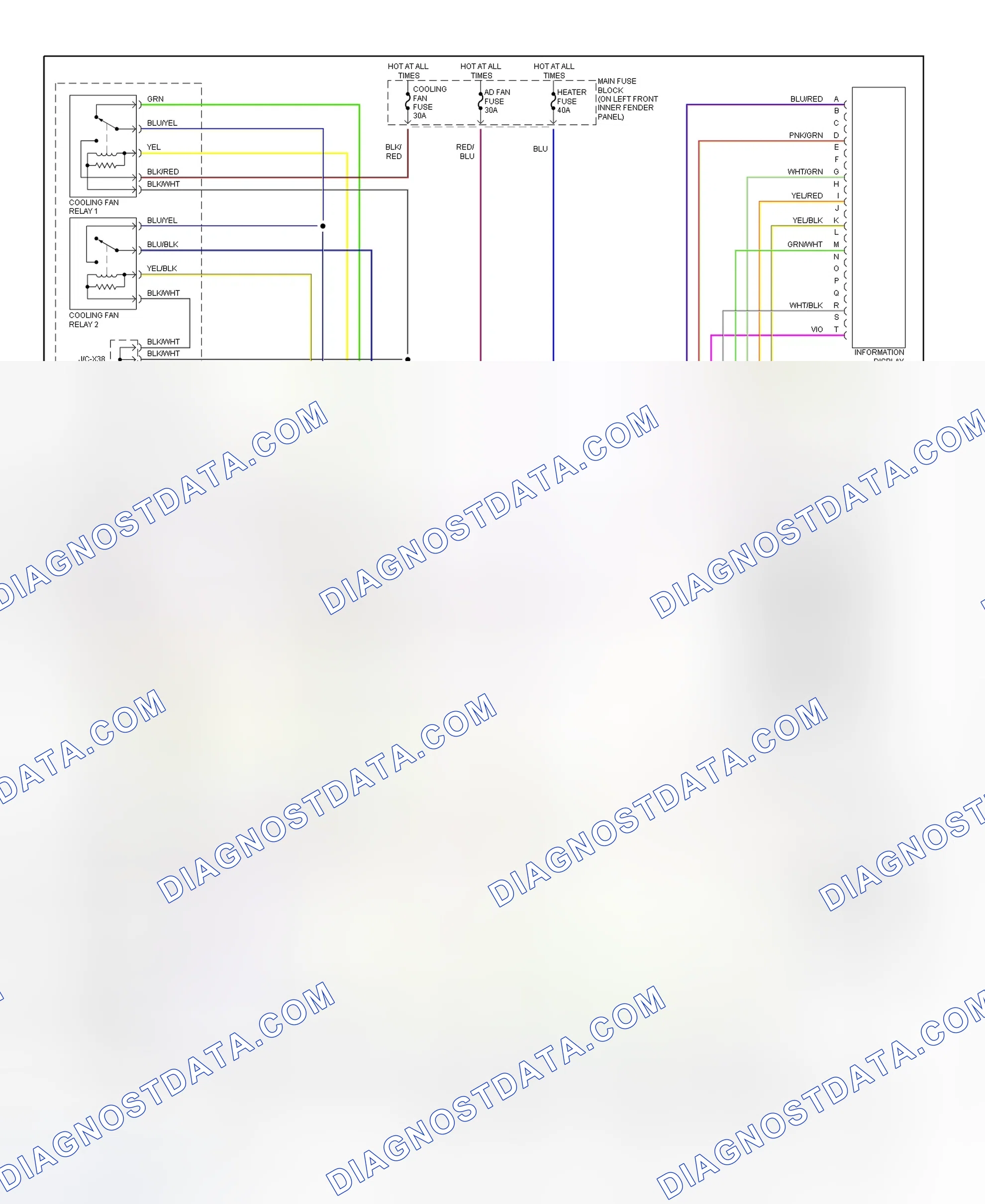 Scheme 6: Automatic A/C-Heater System Wiring Diagram (2001 Millenia With 2.3L Engine - 2 Of 2)