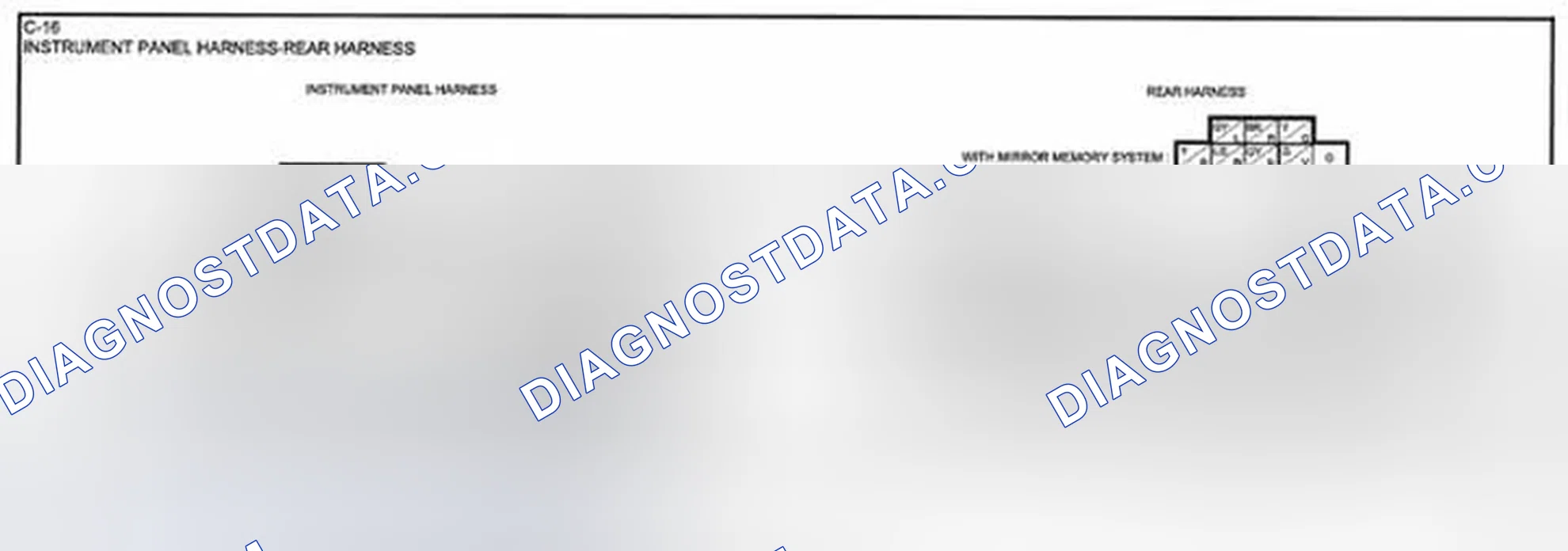 Scheme 42: Identifying Instrument Panel And Rear Harness Connector Terminals (C-16)