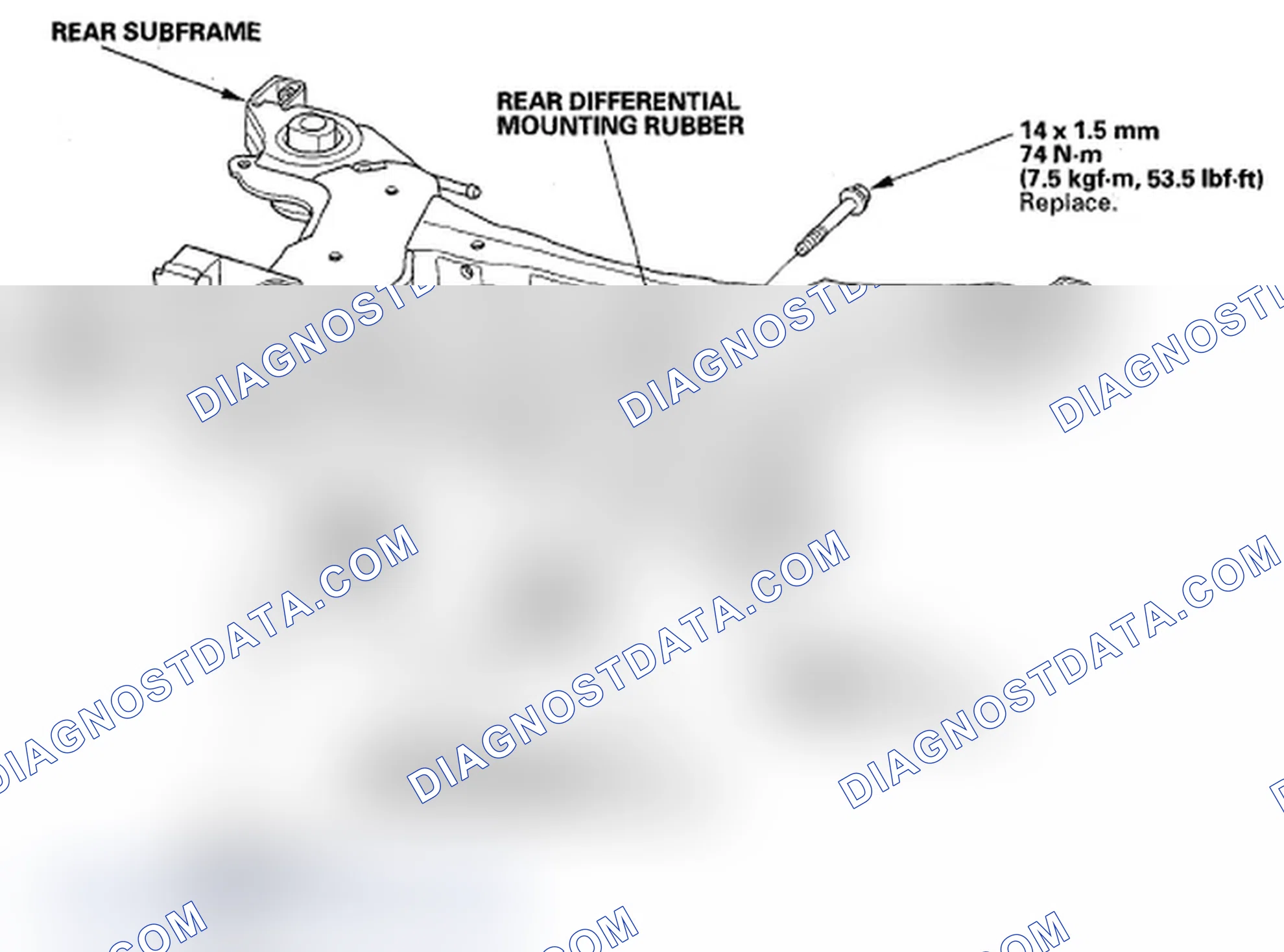 Scheme 100: Rear Differential Mount Replacement