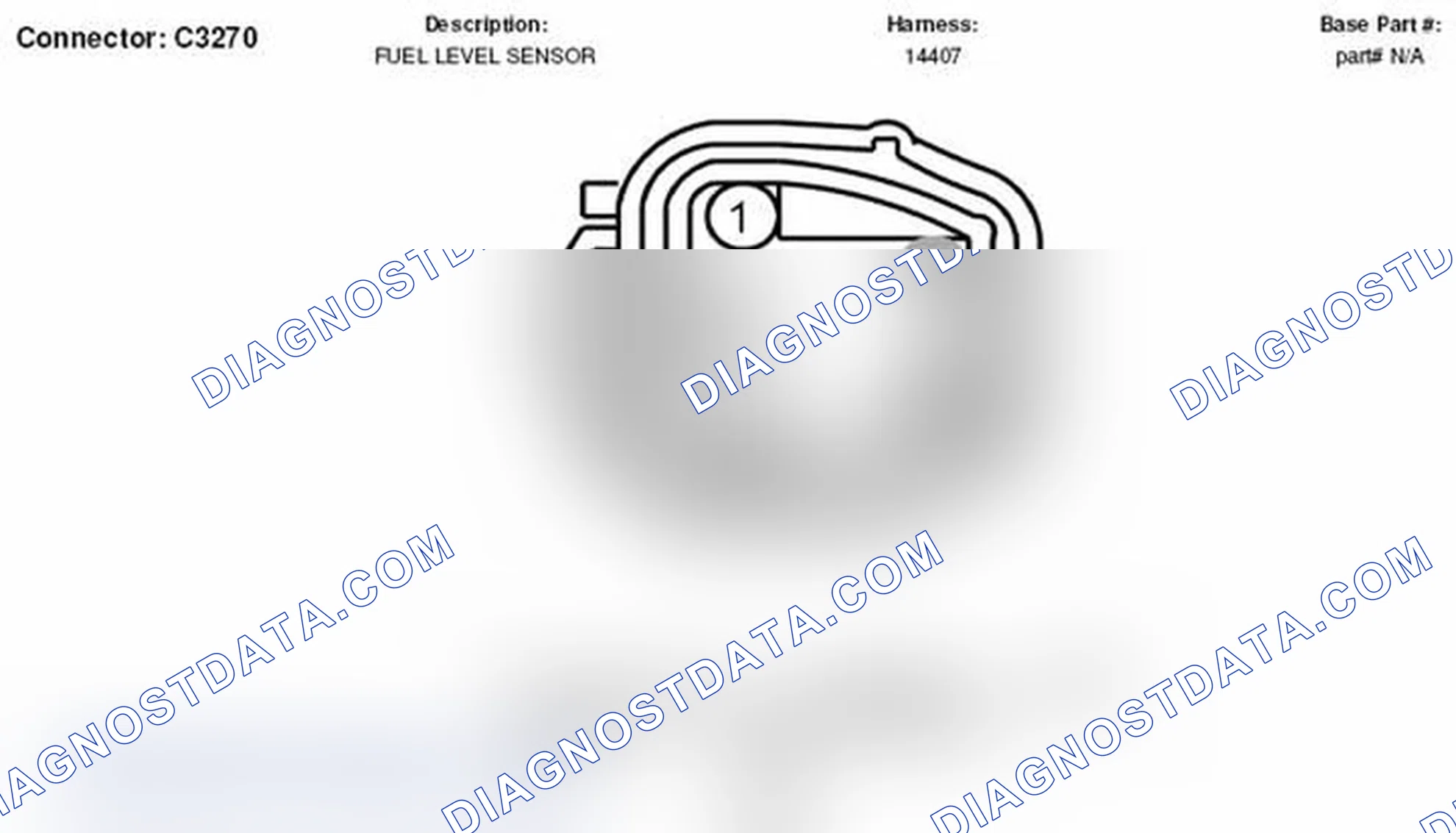 Scheme 290: Fuel Level Sensor Connector End View (C3270)