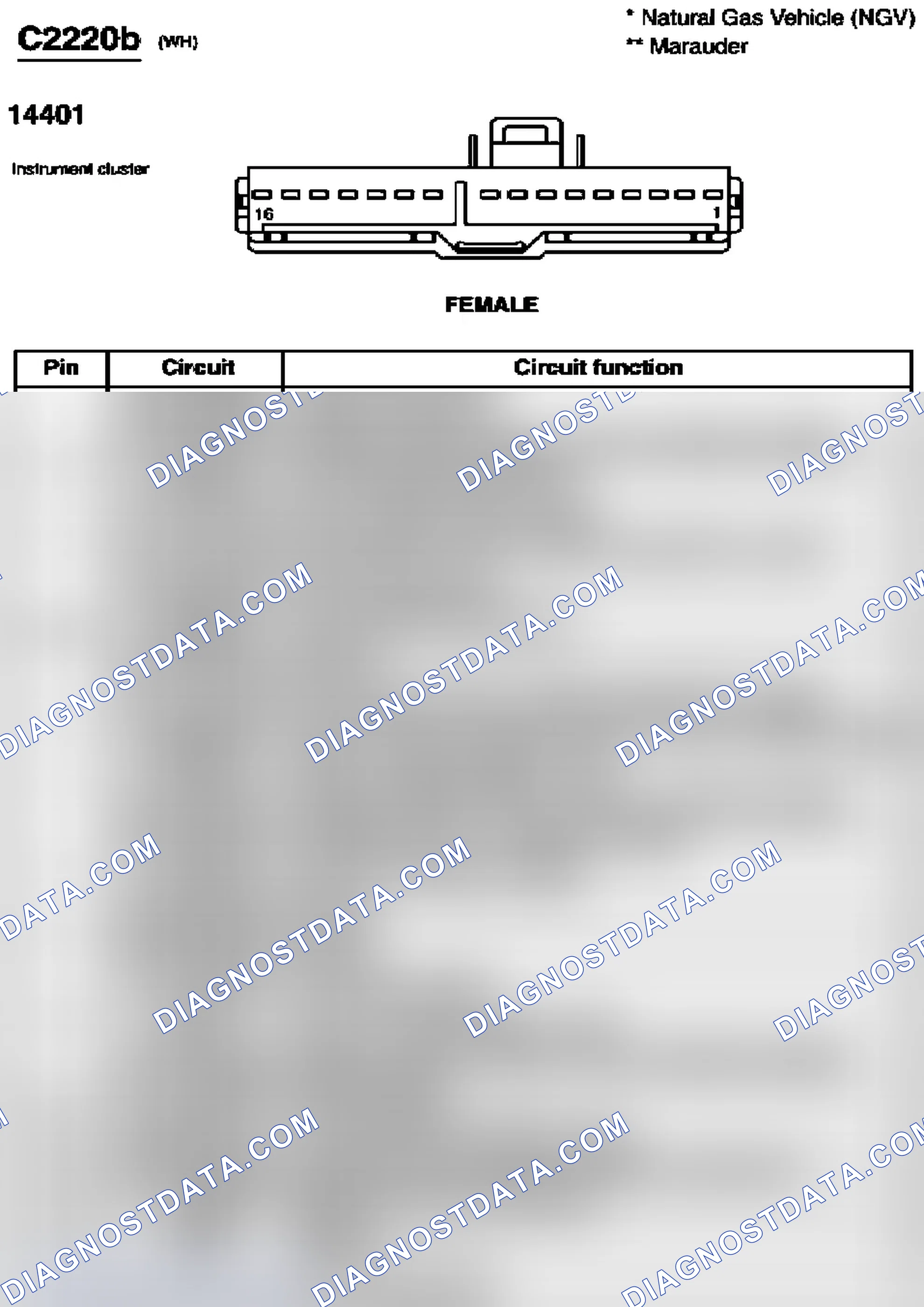 Scheme 340: Identifying Connectors C2220b, C2222 & C2225