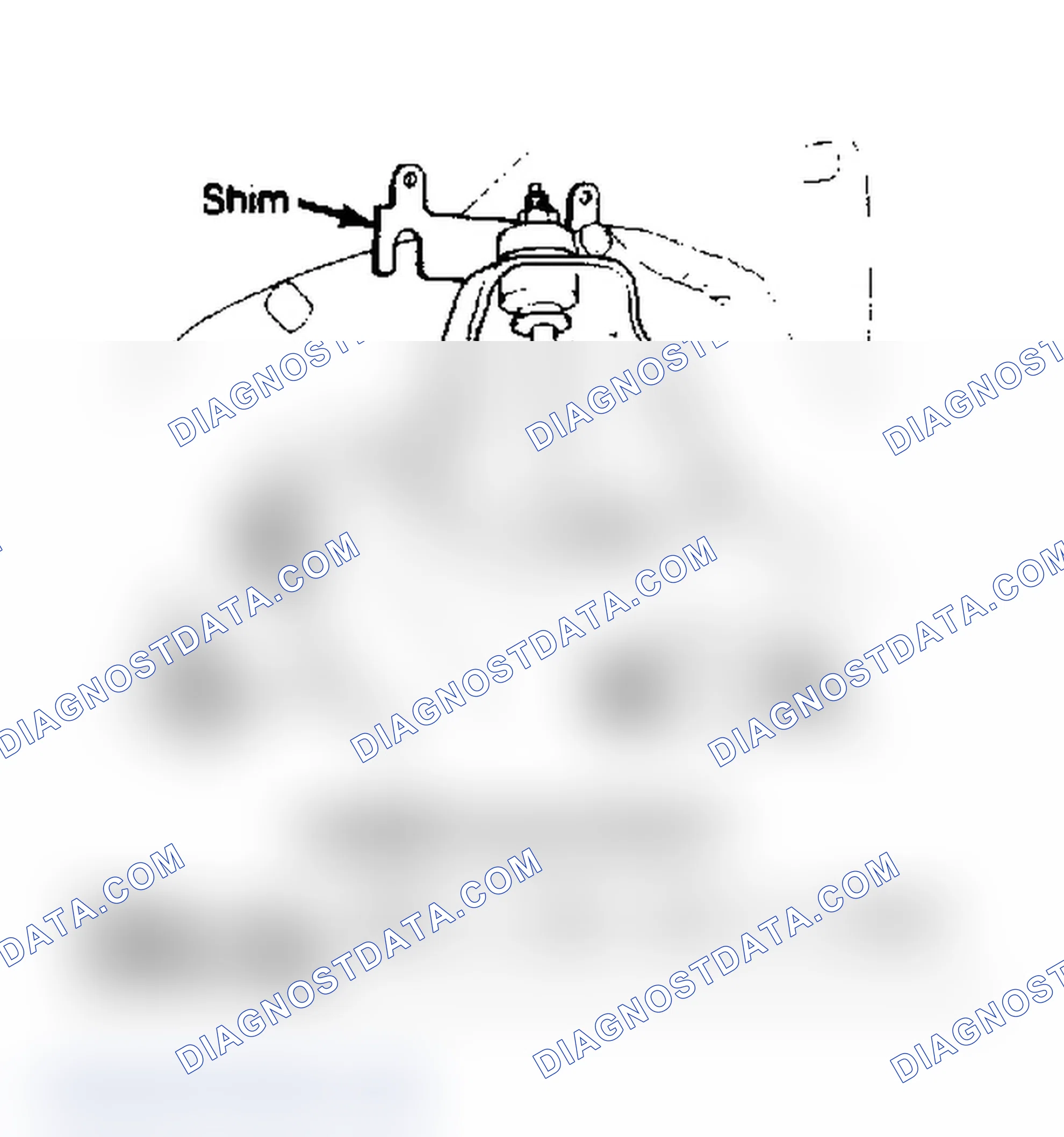 Scheme 2: Camber adjustment. Rotate pivot shaft or add shims to adjust camber angle.