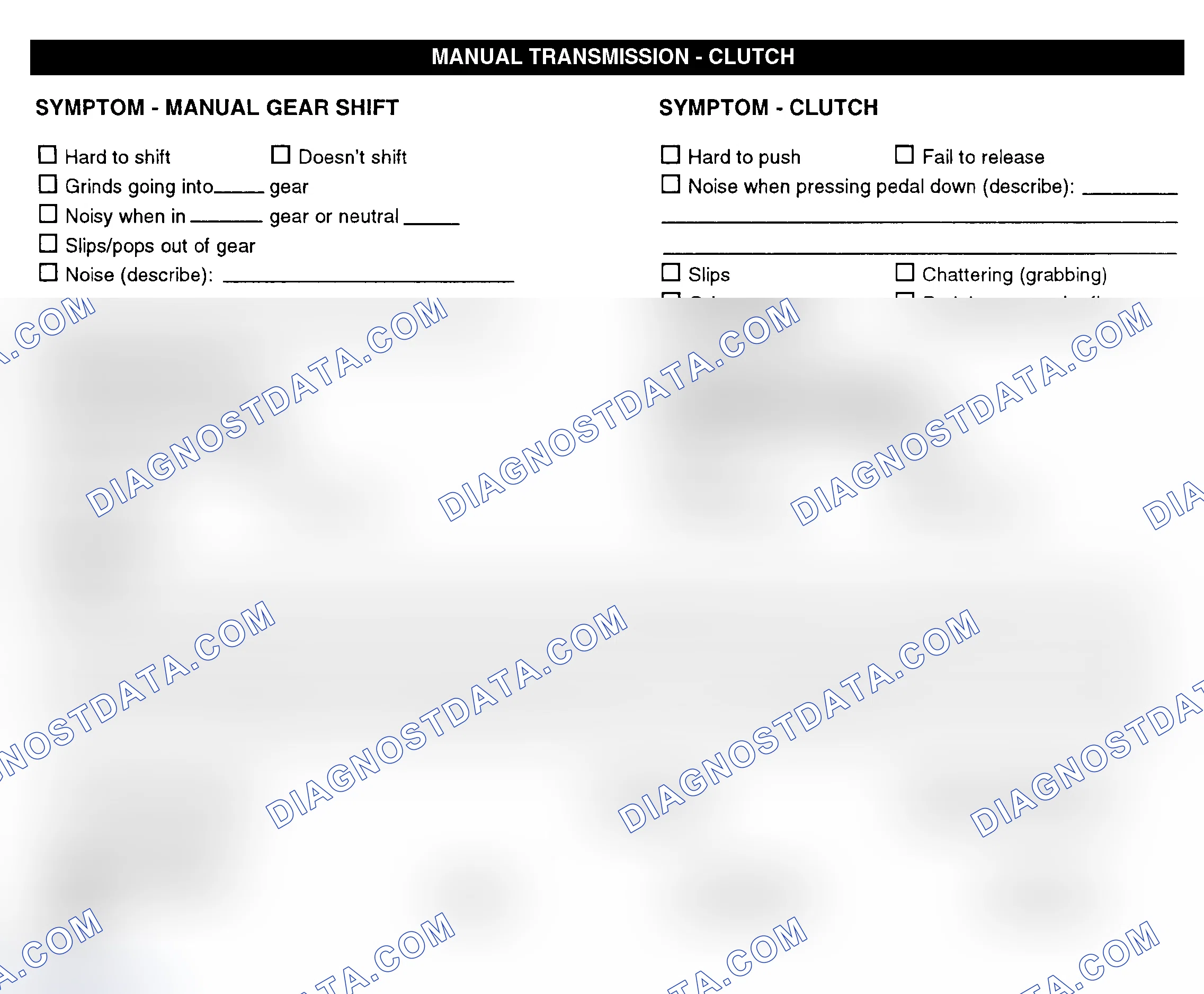 Scheme 10: Manual Transmission & Clutch