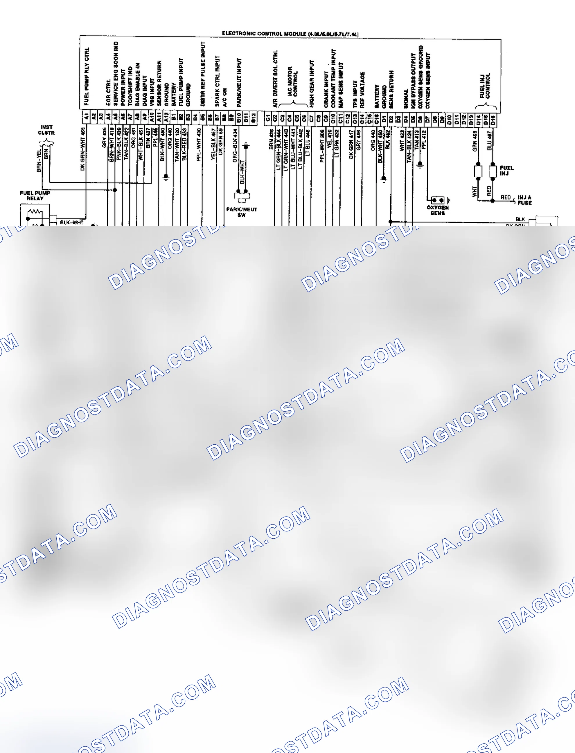 Scheme 31: "C" & "K" Series 4.3L, 5.0L, 5.7L & 7.4L TBI/CCC Wiring Diagram