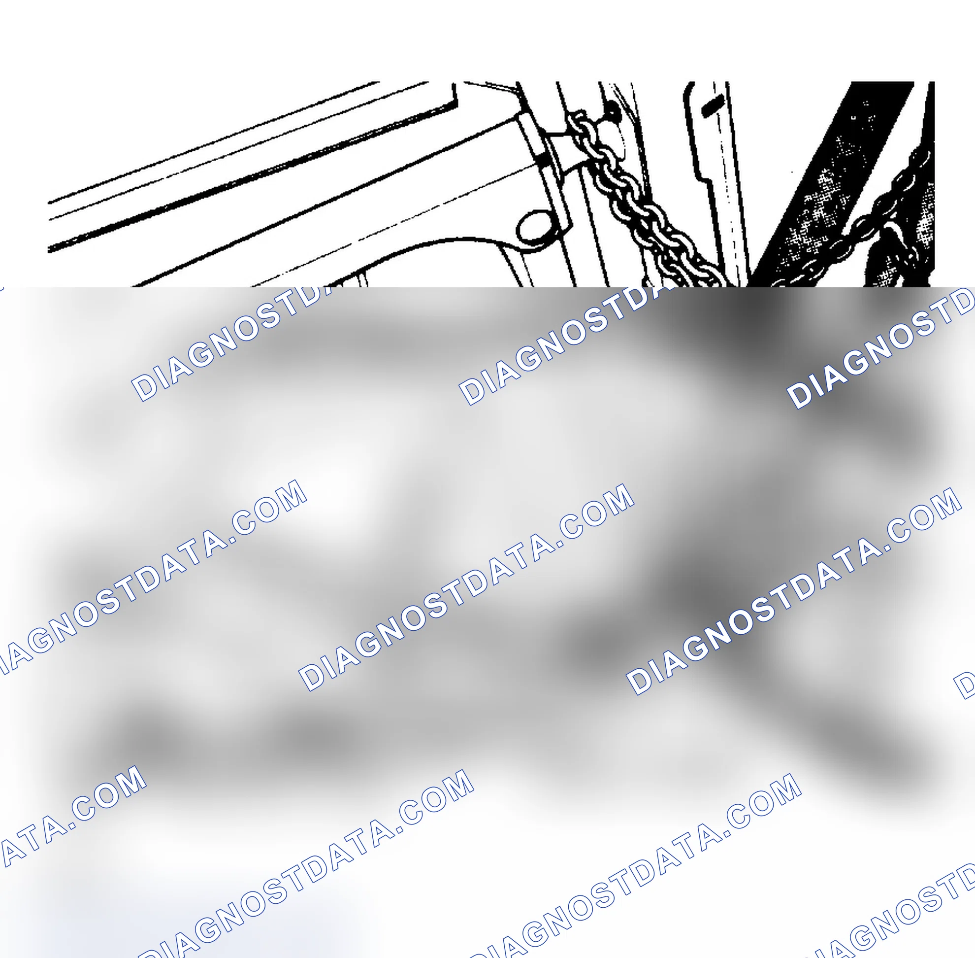 Scheme 6: Rear Towing Hookup (Typical). DO NOT allow towing equipment to contact fuel tank.