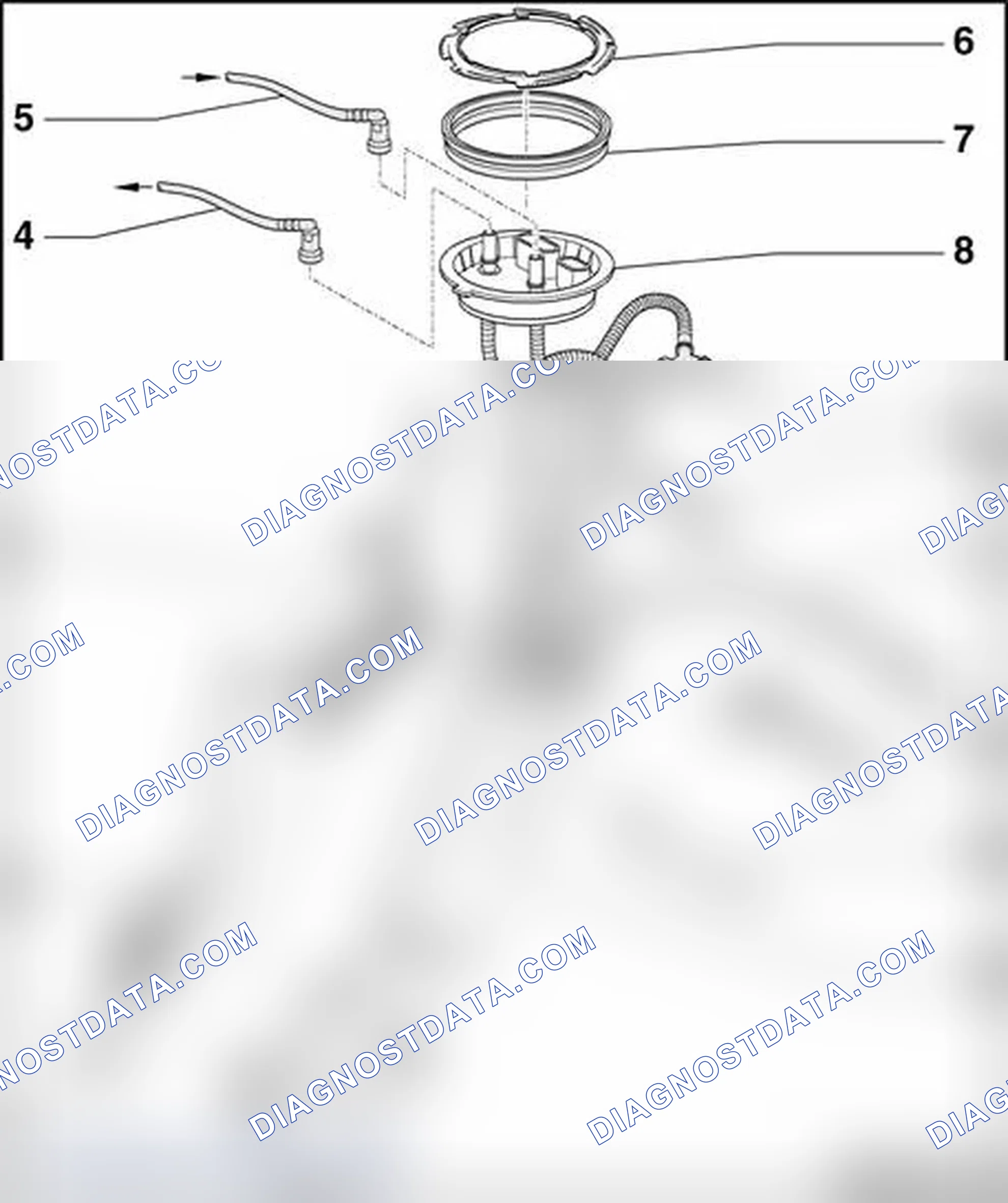 Scheme 50: Right fuel delivery unit with Fuel Pump (FP) G23 , Fuel Level Sensor 2 G169 and Fuel Level Sensor 4