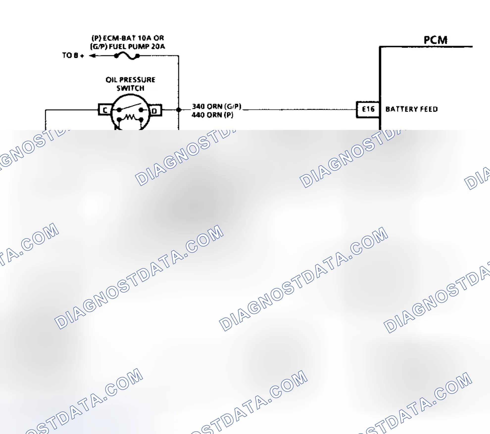 Scheme 140: Code 54 Schematic ("P" Series A/T) Fuel Pump Circuit