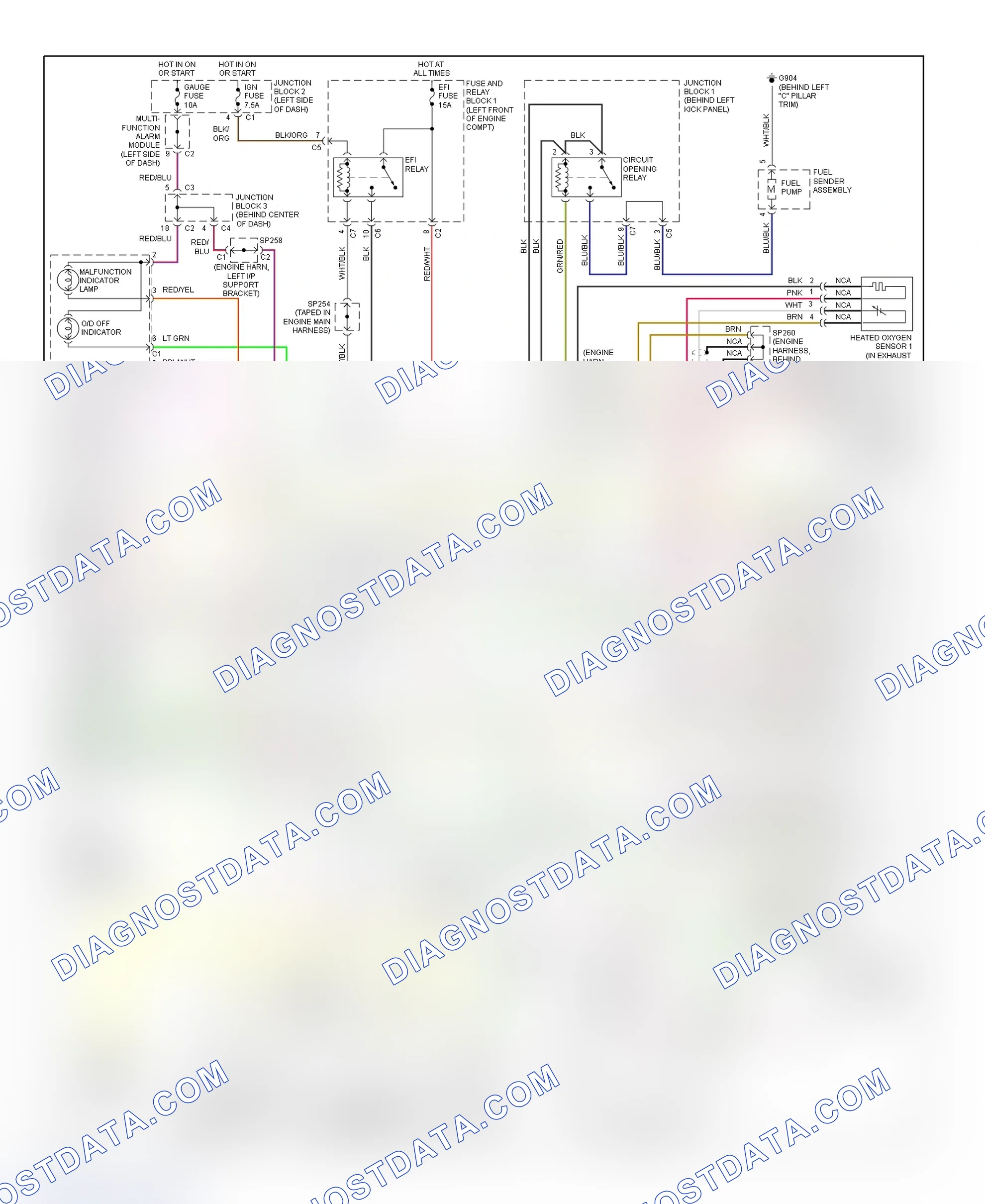 Scheme 155: PCM Wiring Diagram (Prizm - 1.8L - 2 Of 2)