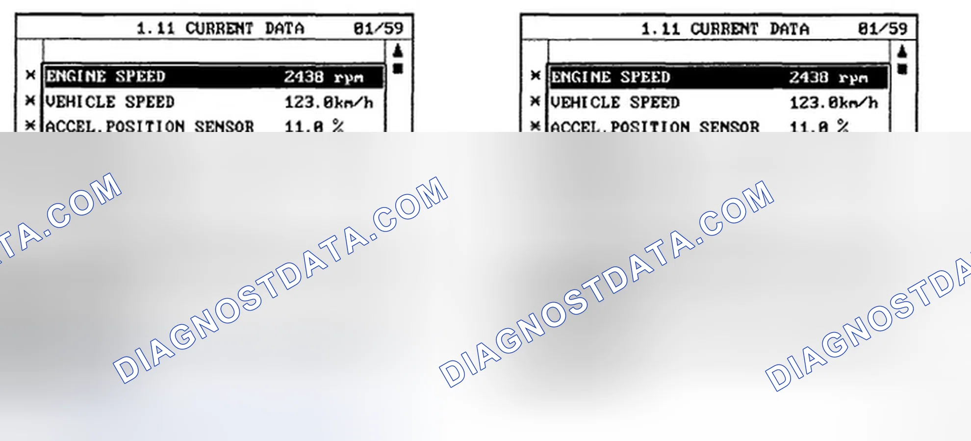 Scheme 69: MONITOR SCAN TOOL DATA