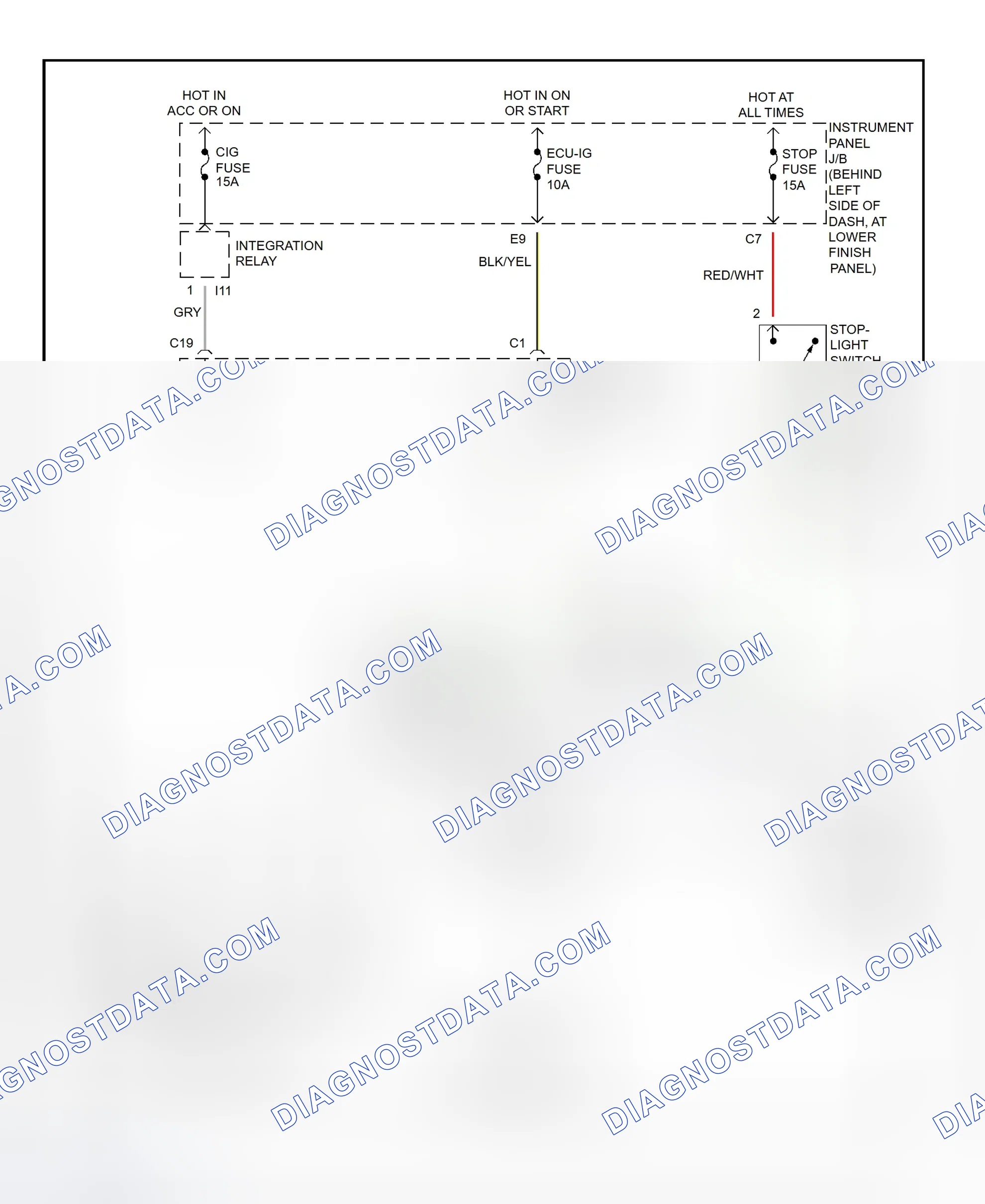 Scheme 374: Shift Interlock System Wiring Diagram (2001 - Toyota Corolla)