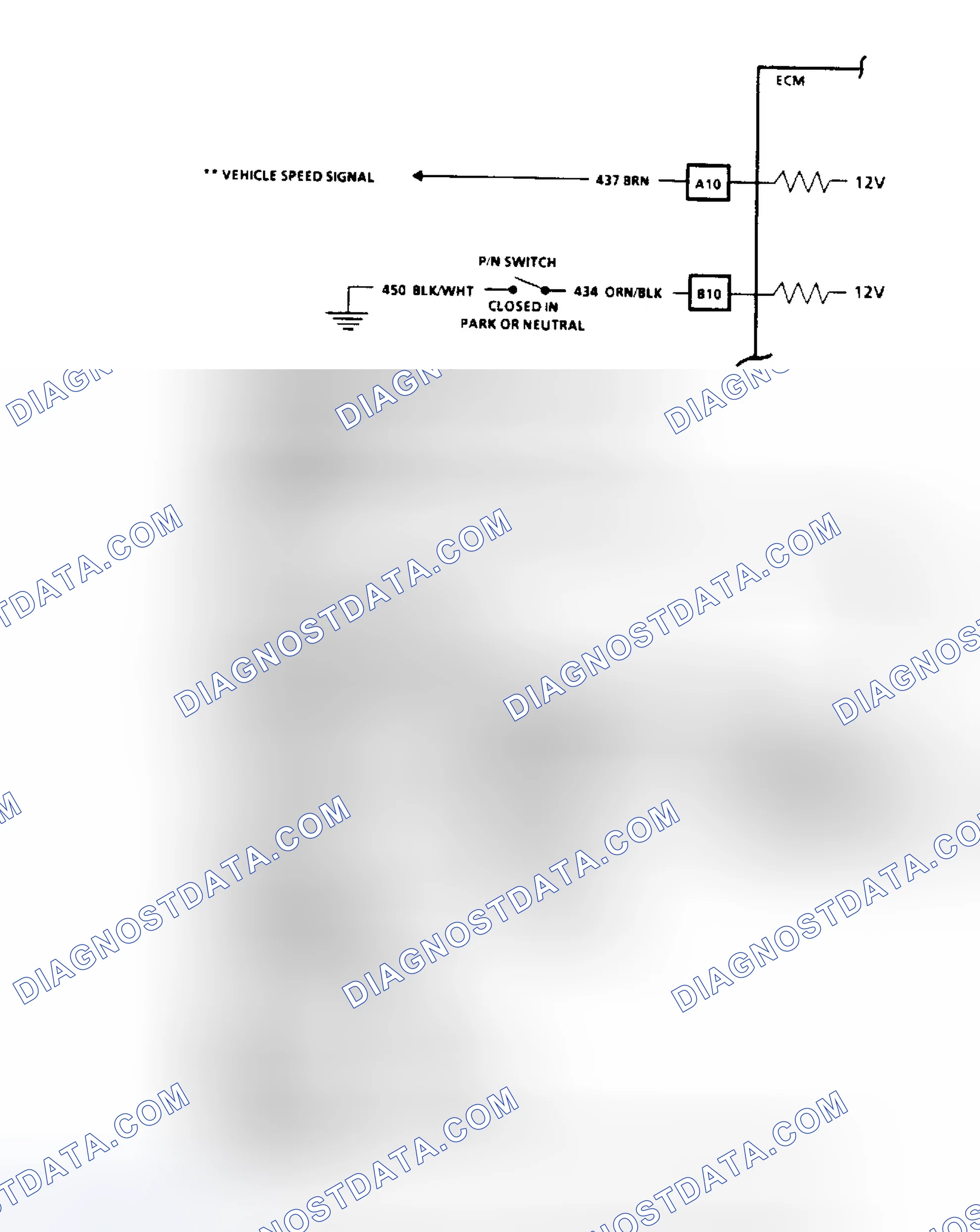Scheme 60: Code 24: Vehicle Speed Sensor (Except 3.1L)