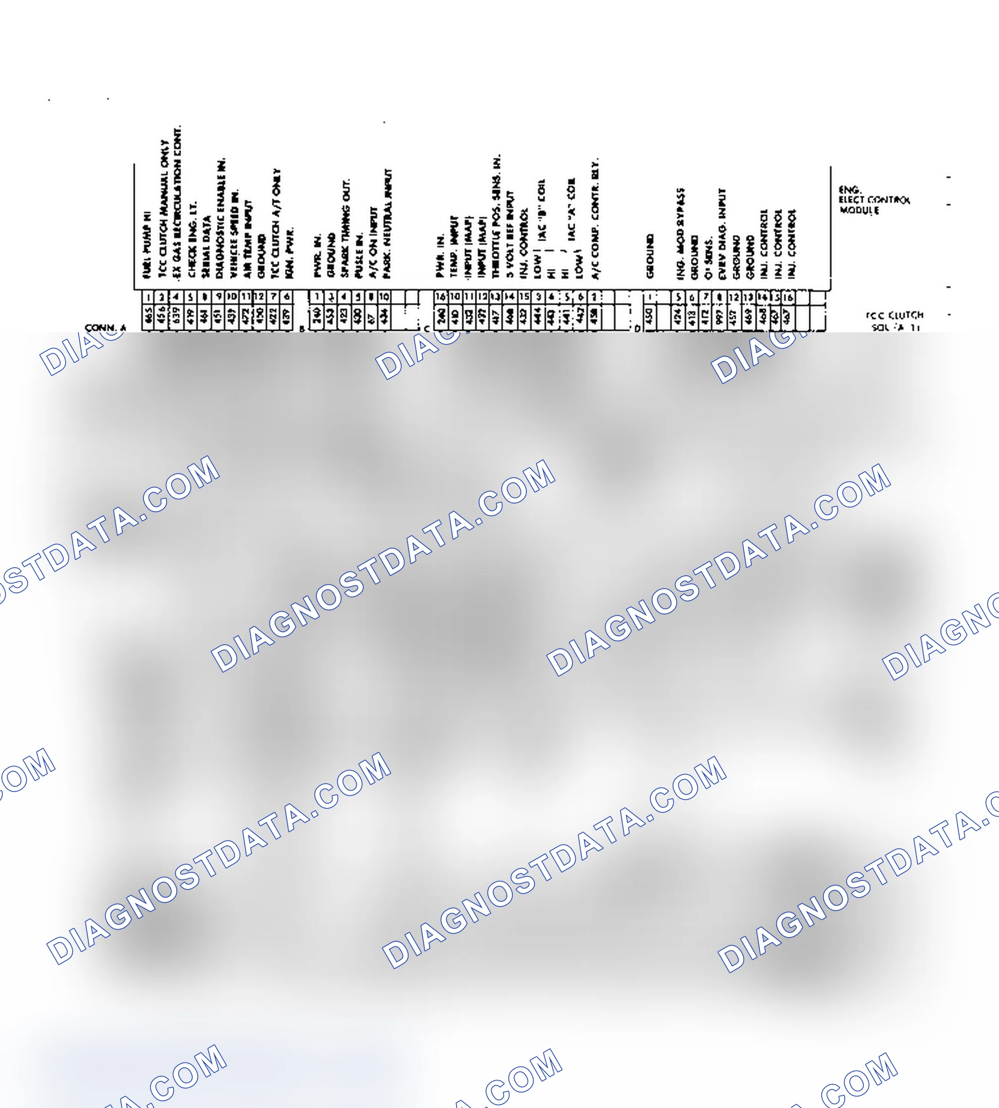 Scheme 38: Wiring Diagram for 2.8L V6 Fuel Injection System (Fiero Models)
