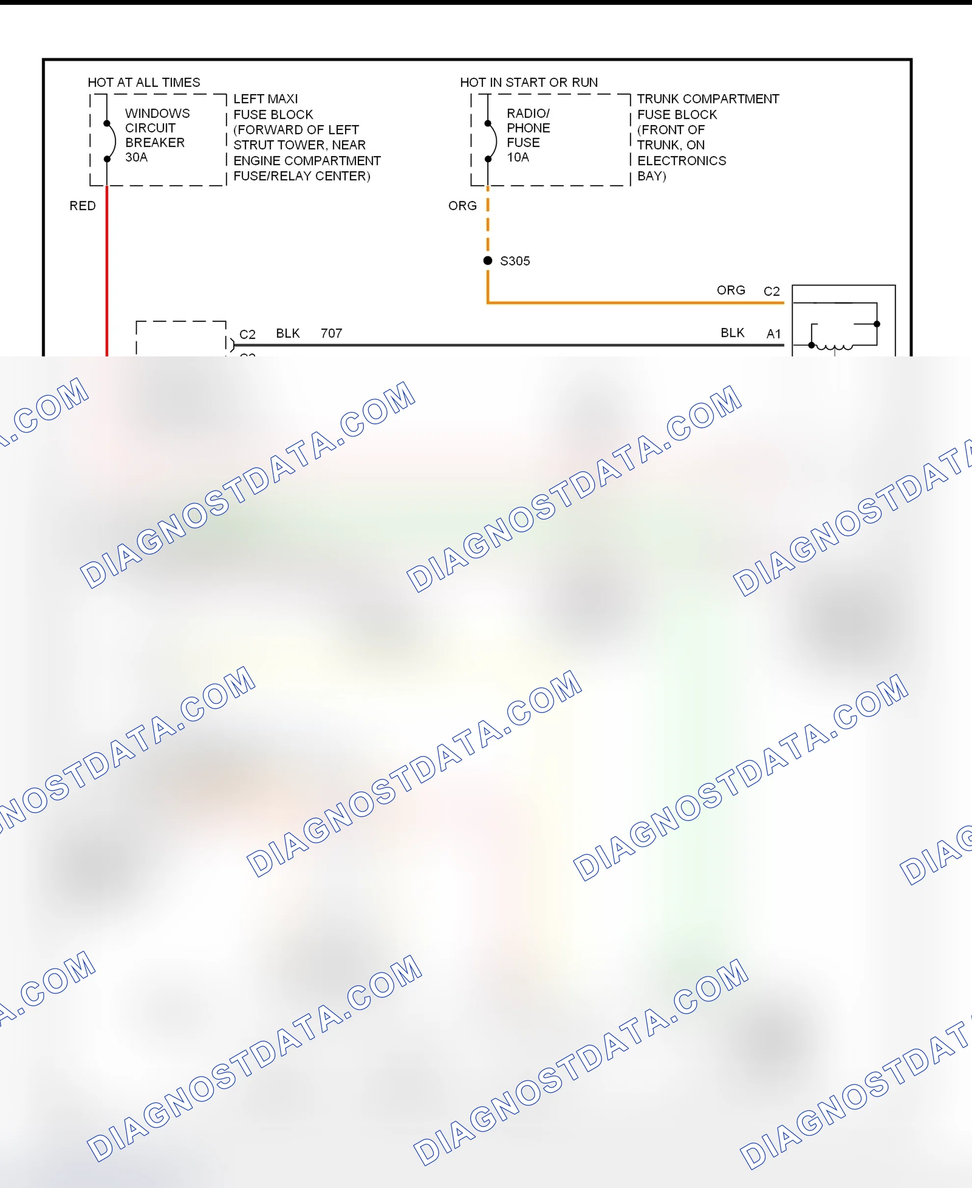 Fig. 2: Power Sun Roof System Wiring Diagram (1997)