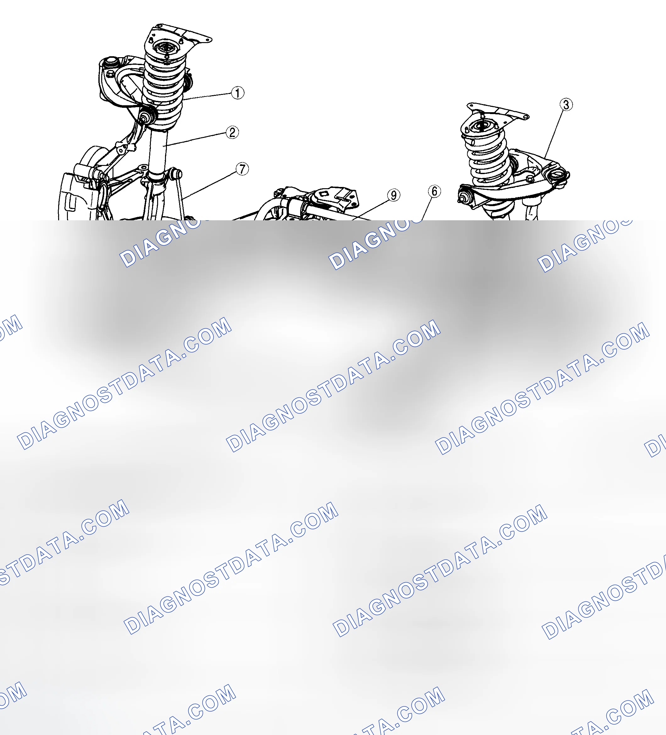 Scheme 1: FRONT SUSPENSION LOCATION INDEX