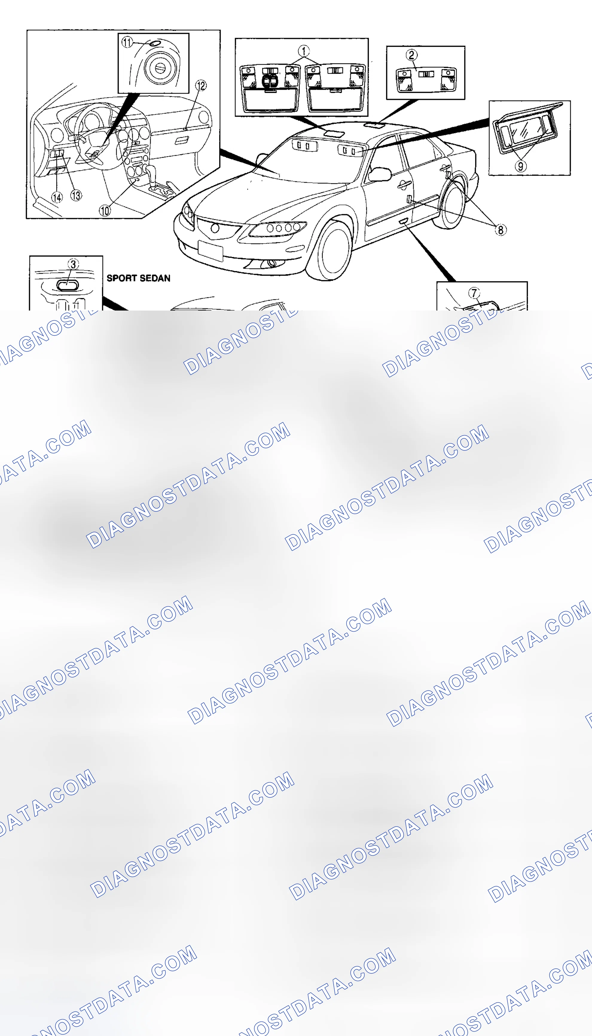 Scheme 4: INTERIOR LIGHTING SYSTEM LOCATION INDEX