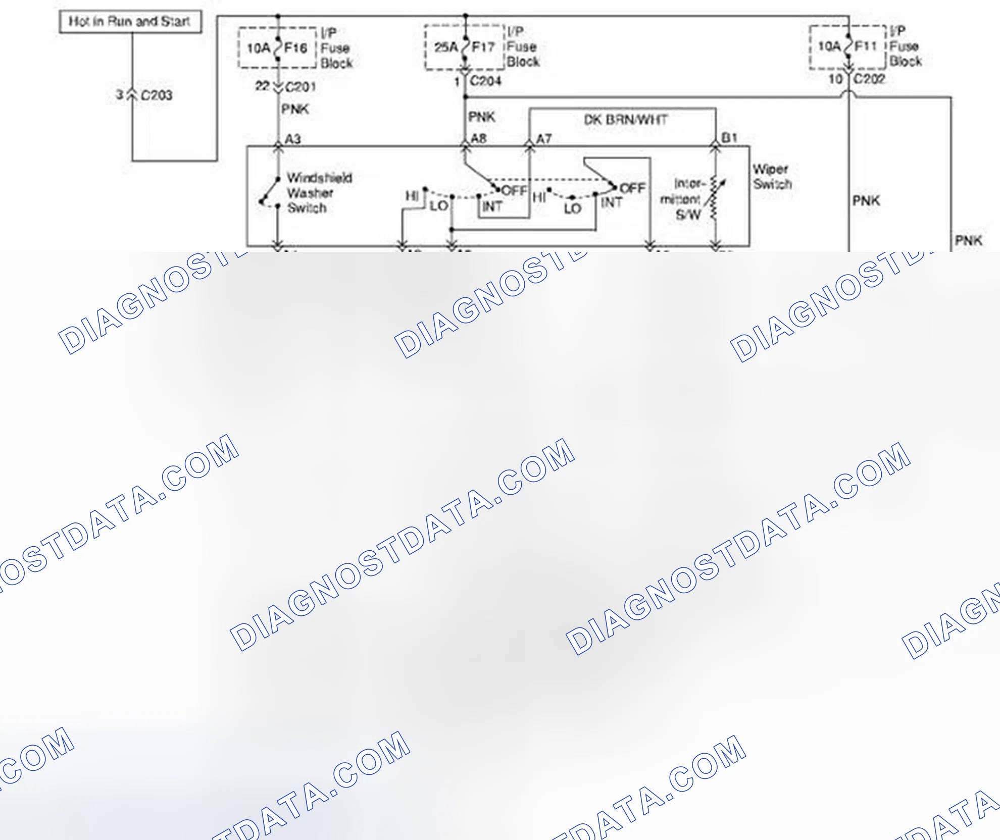 Scheme 1: Windshield Wipers and Washer System Diagram
