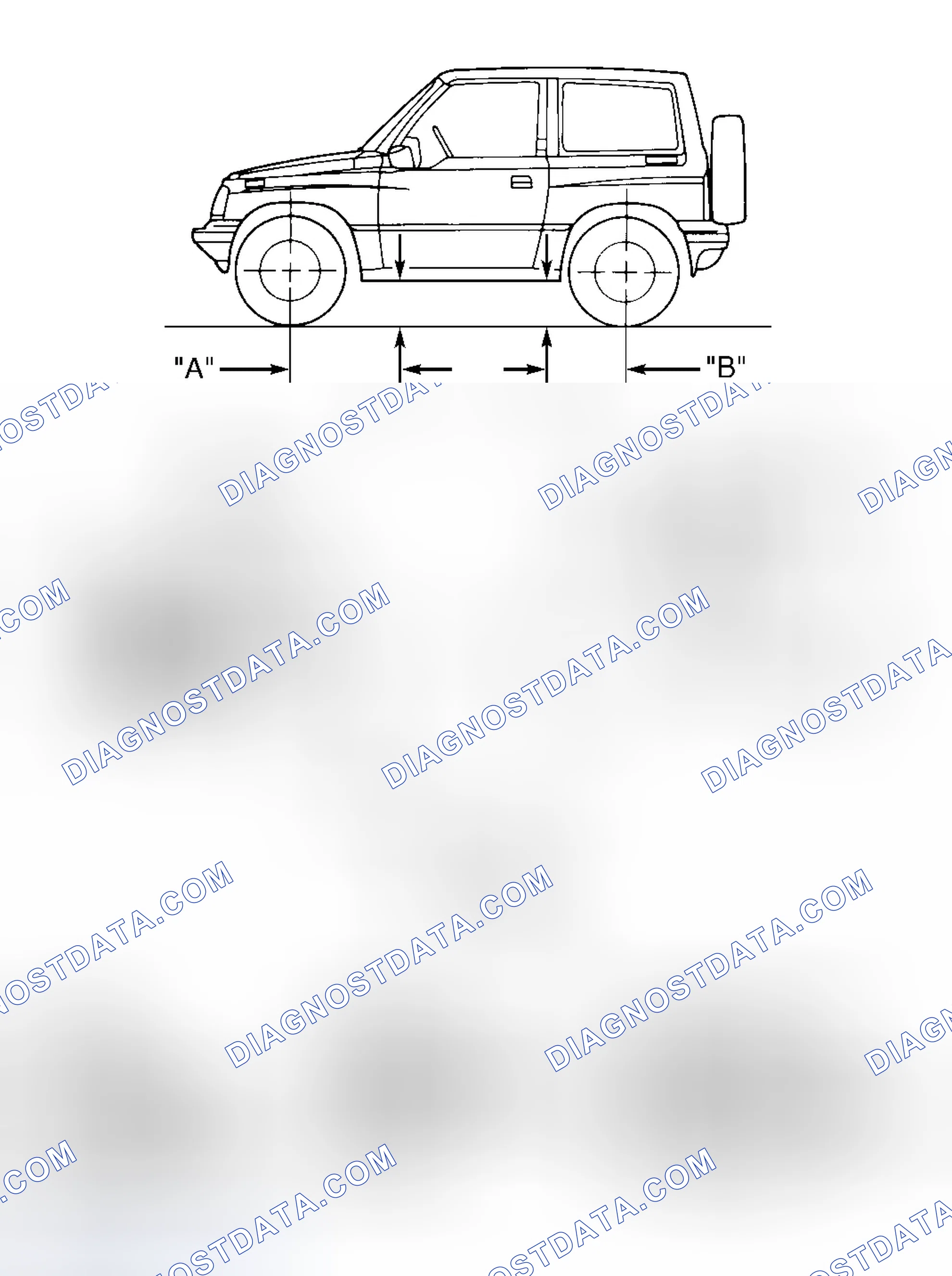 Scheme 2: RIDING HEIGHT MEASUREMENT LOCATIONS