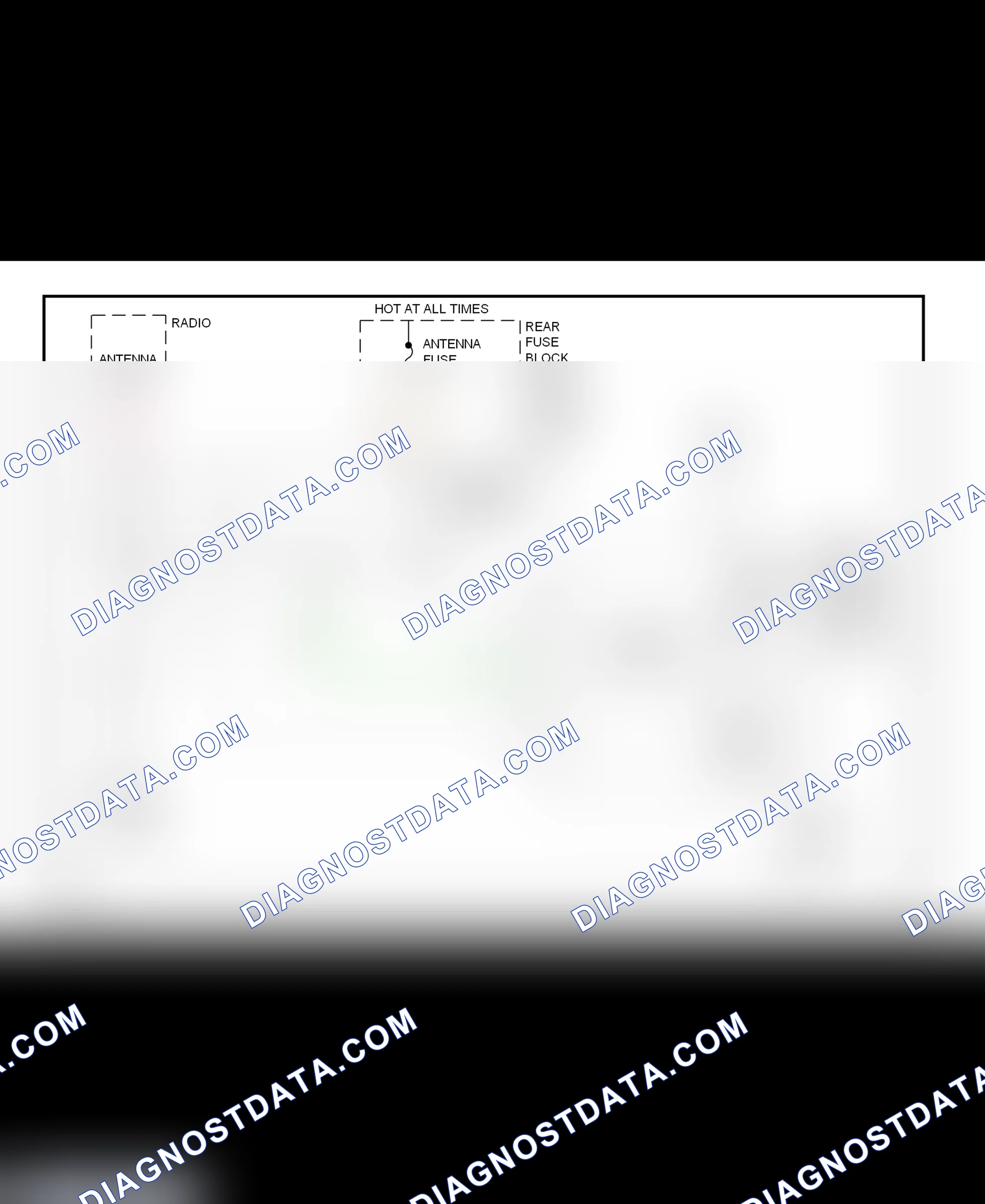 Scheme 4: Power Antenna Wiring Diagram (DeVille & Eldorado)