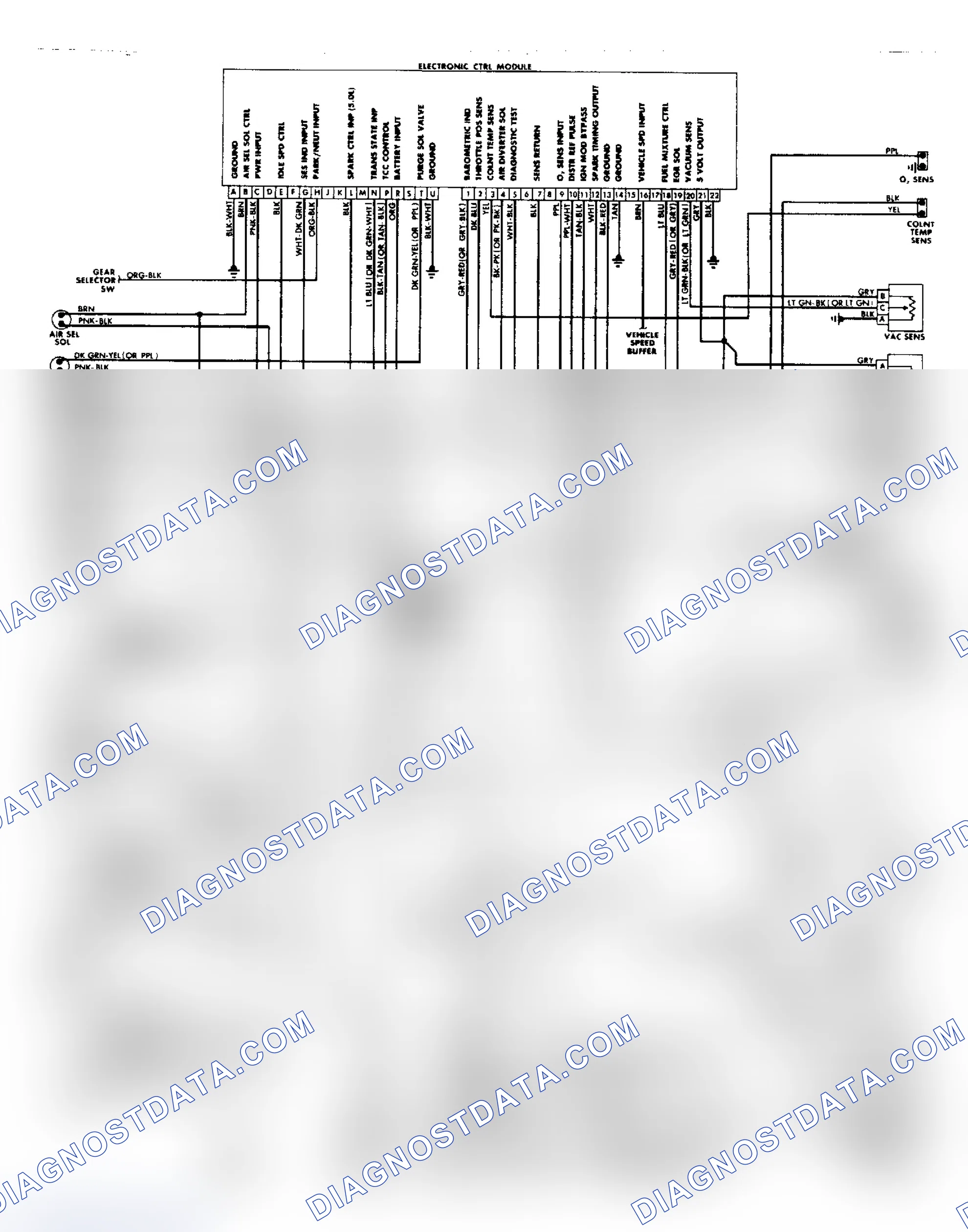 Scheme 518: Full Function Wiring Diagram (1987 5.0L, VIN G & H)