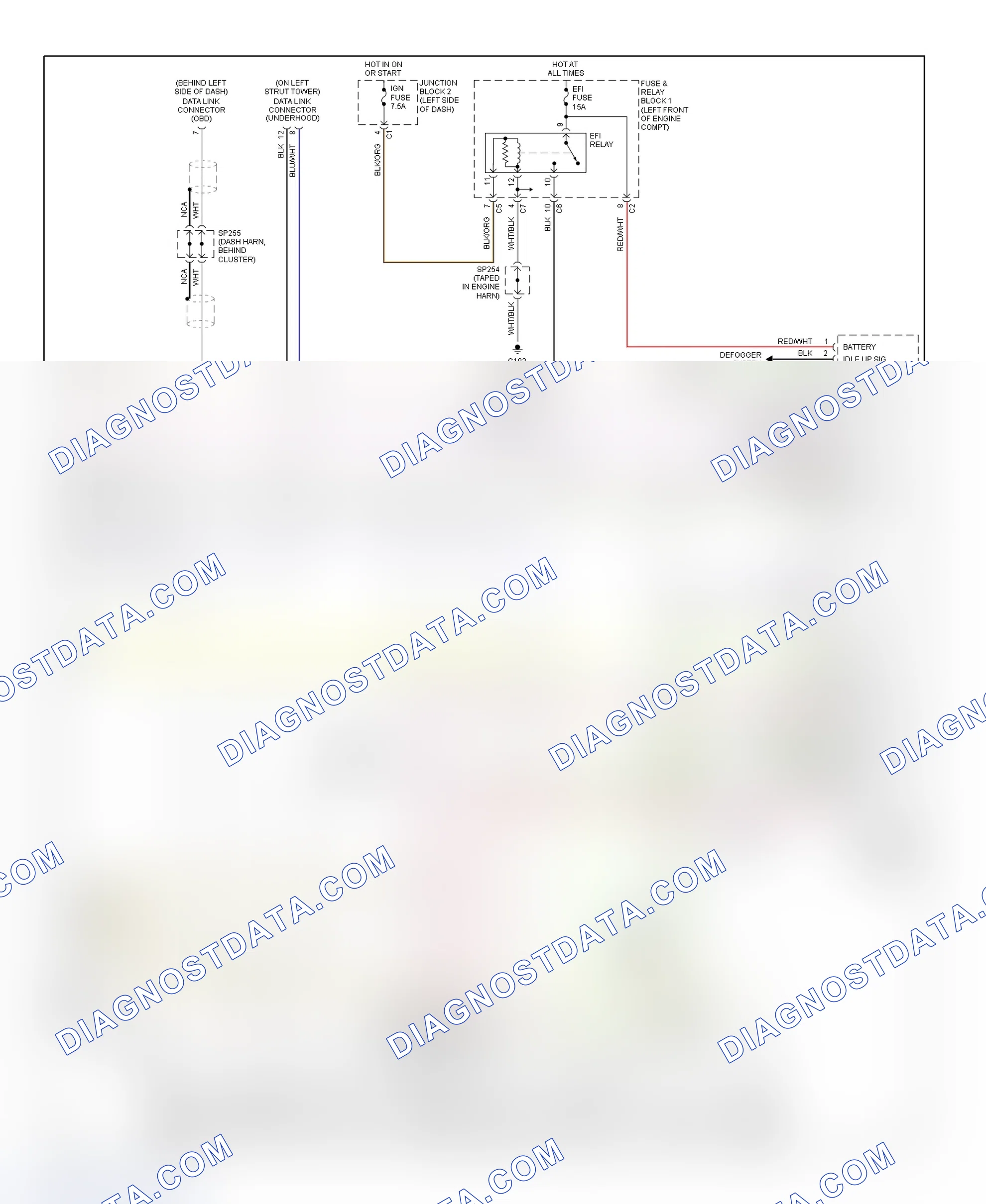 Scheme 195: PCM Wiring Diagram (Prizm - 1.8L Without 4-Speed A/T - 3 Of 3)