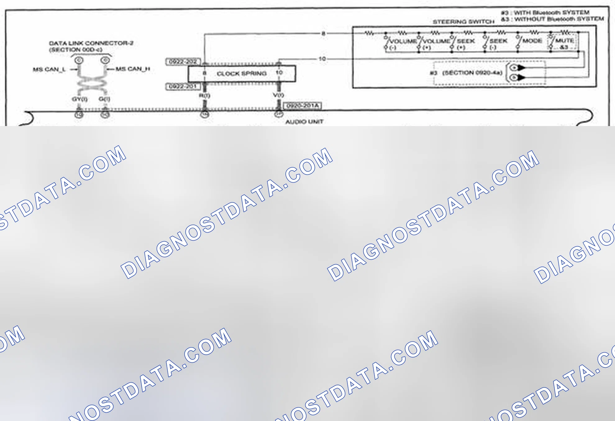 Scheme 344: Audio System (Without Bose® Type Audio) Wiring Diagram (0920-2c)