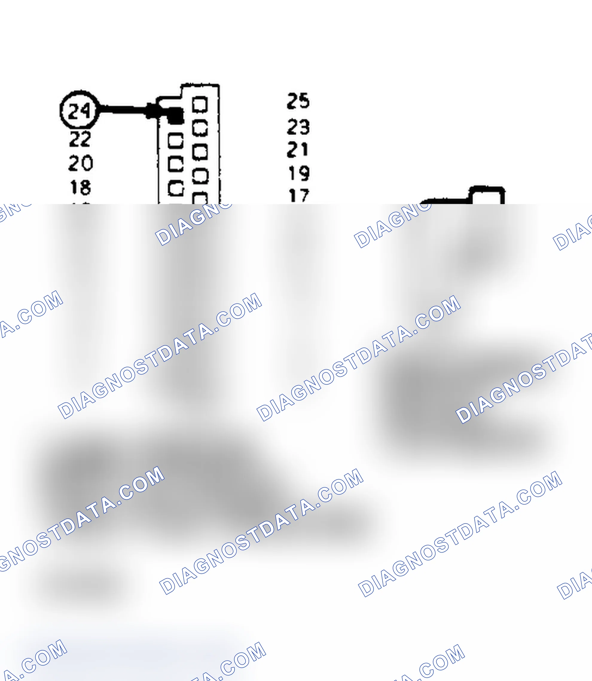 Scheme 134: Logic Module Blue Connector View From Wire End & Detonation Sensor Connector