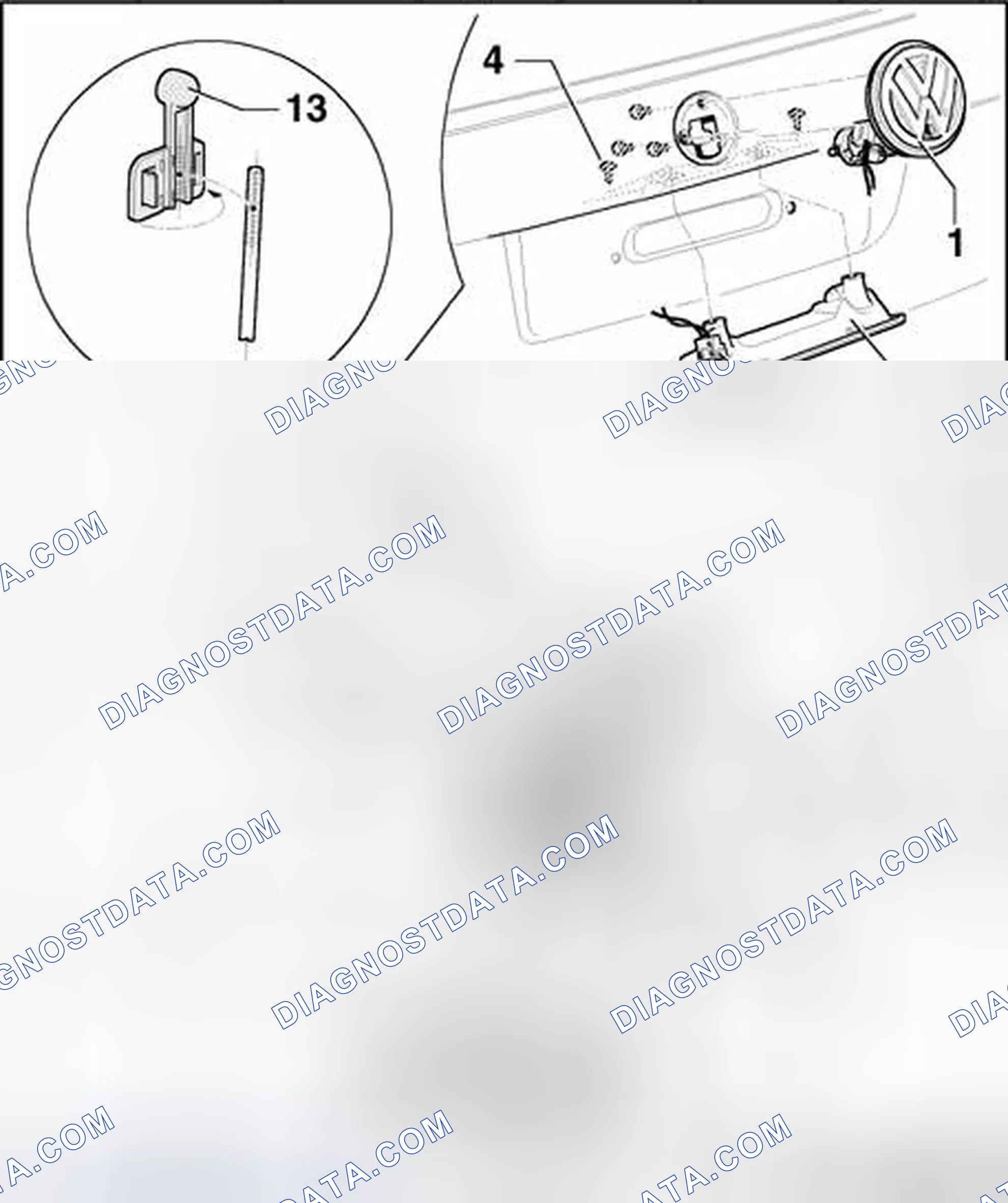 Scheme 58: Rear lid lock, removing and installing