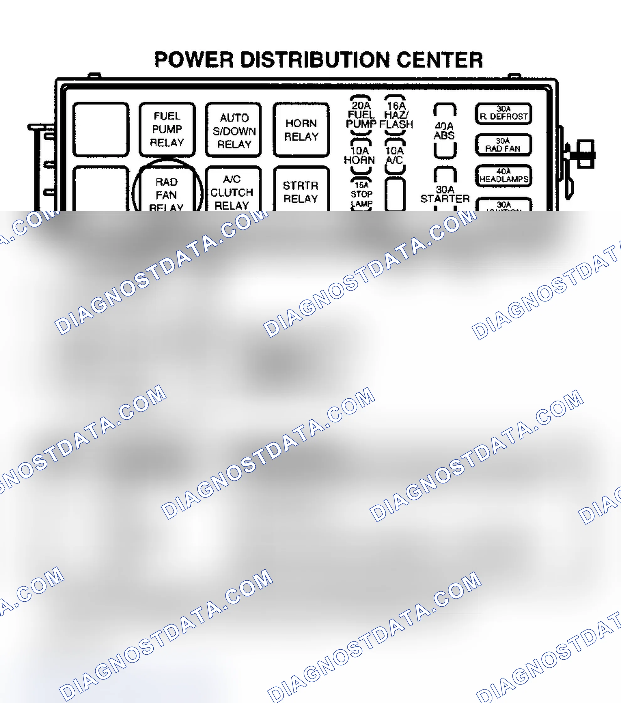 Scheme 44: TEST TC-92A - LOW SPEED FAN CONTROL RELAY CIRCUIT