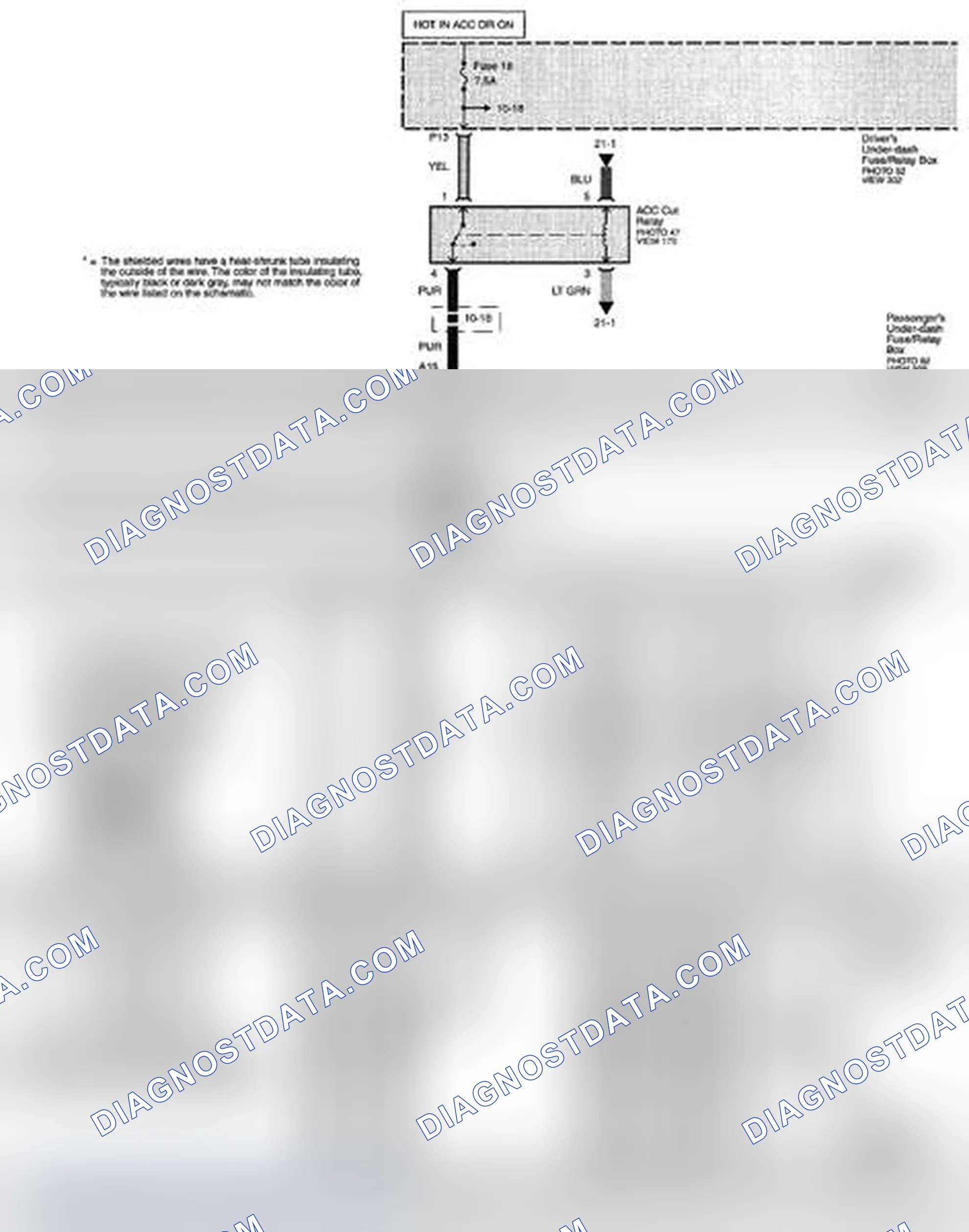 Scheme 327: Navigation System Circuit Diagram - Without AcuraLink (Page 156-4)