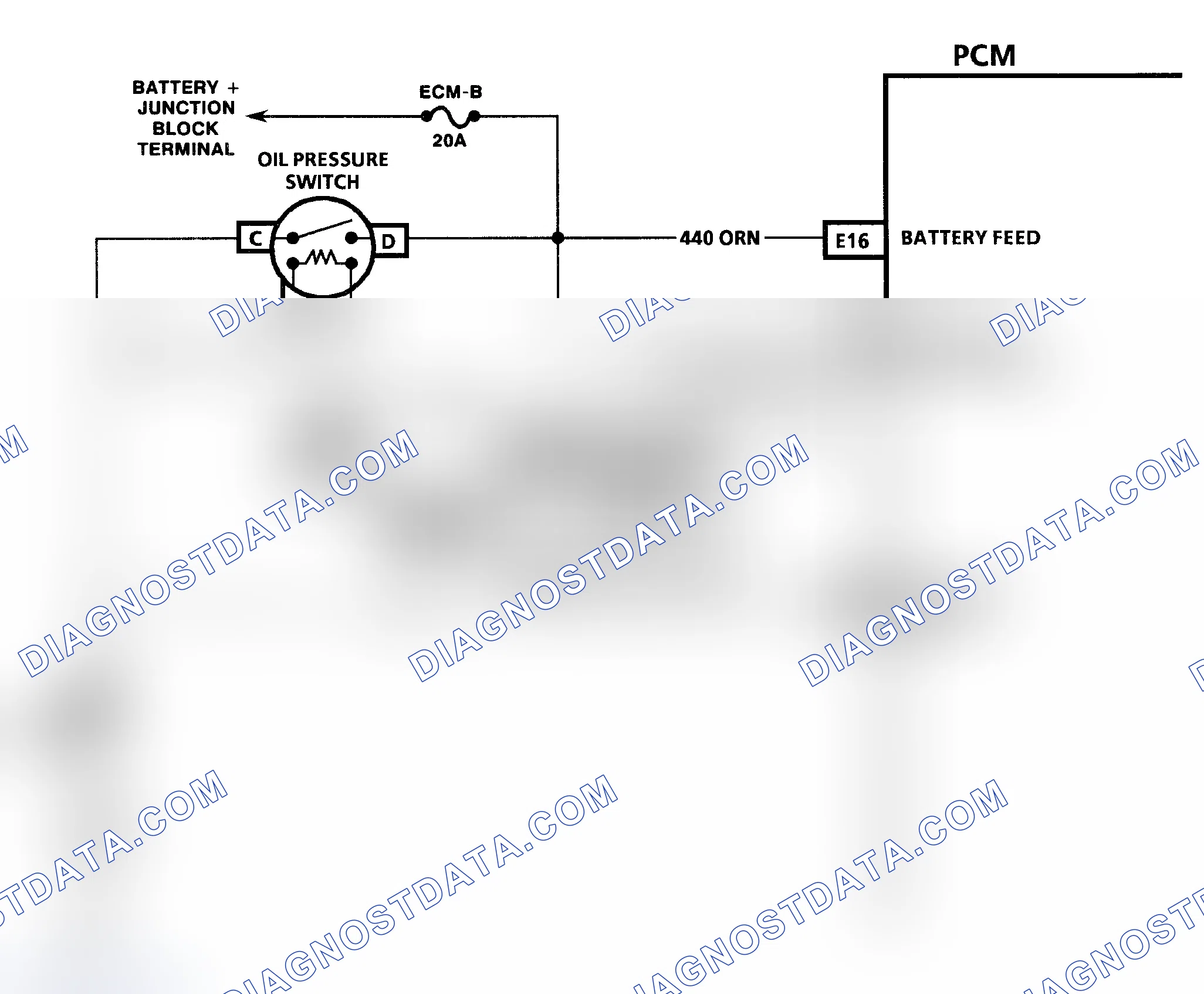 Scheme 375: Code 54 Schematic ("C" & "K" Series) Fuel Pump Circuit