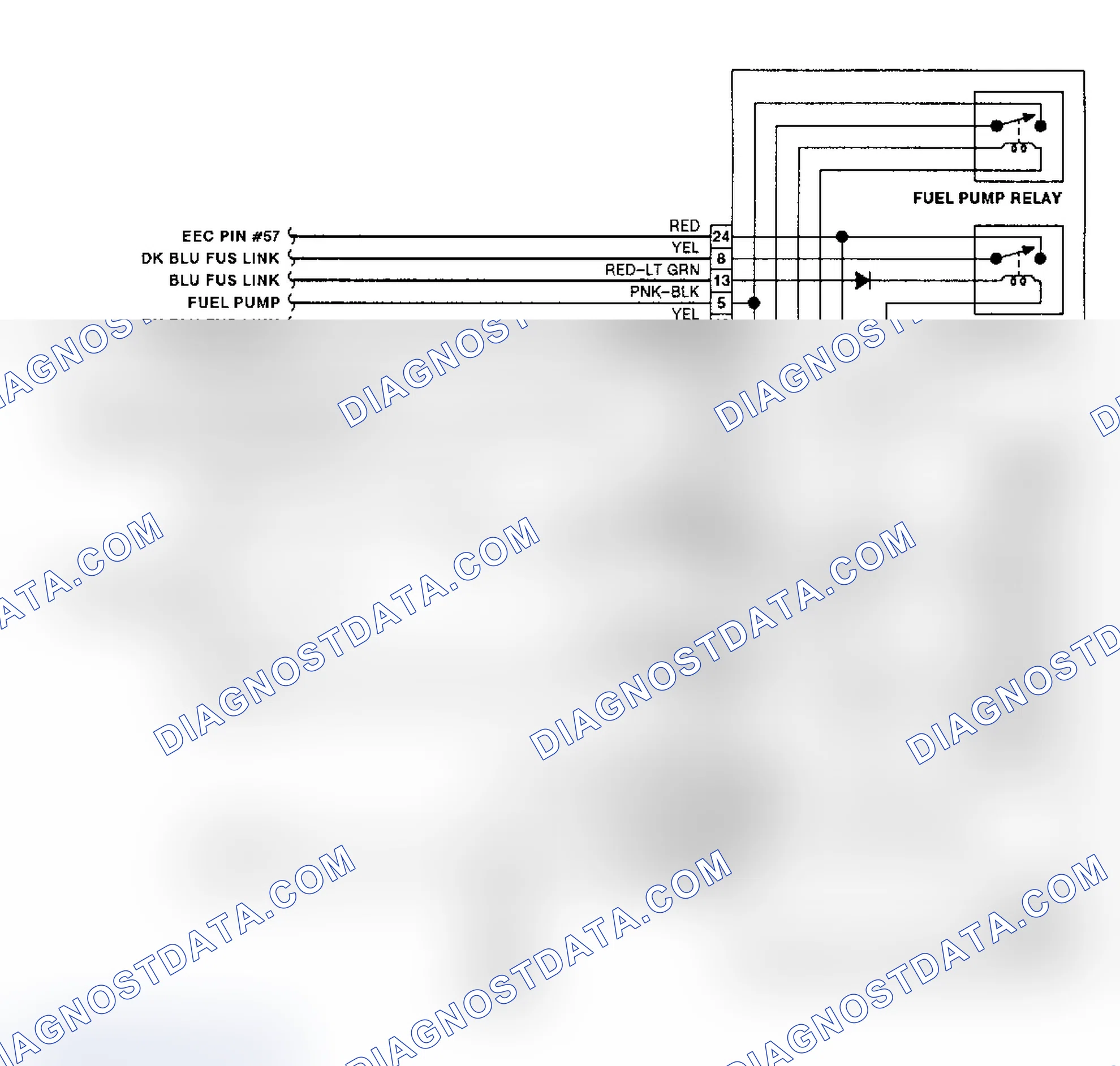 Scheme 13: Electric Cooling Fan Wiring Diagram (Tempo & Topaz w/o A/C)