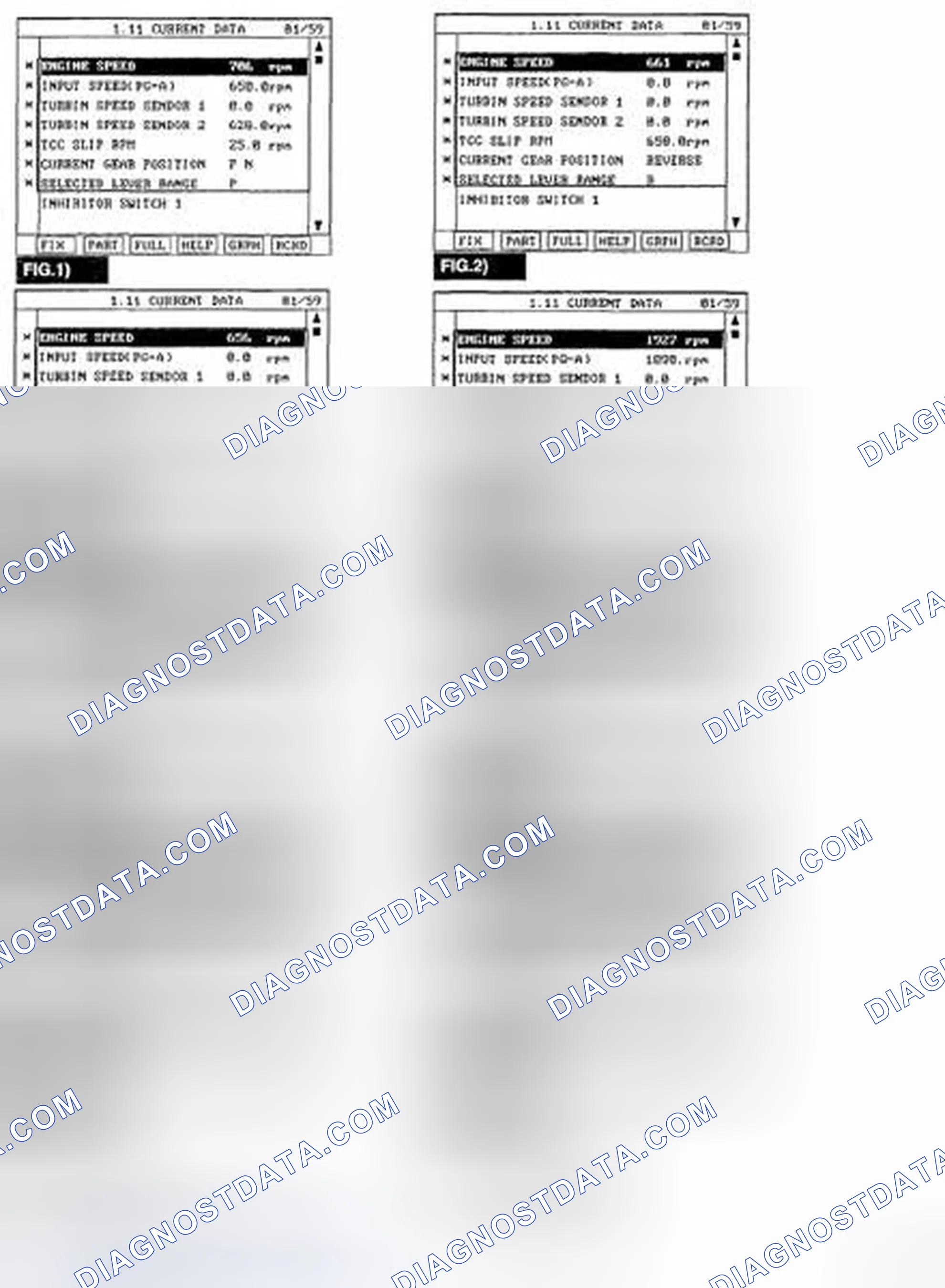 Scheme 104: MONITOR SCAN TOOL DATA