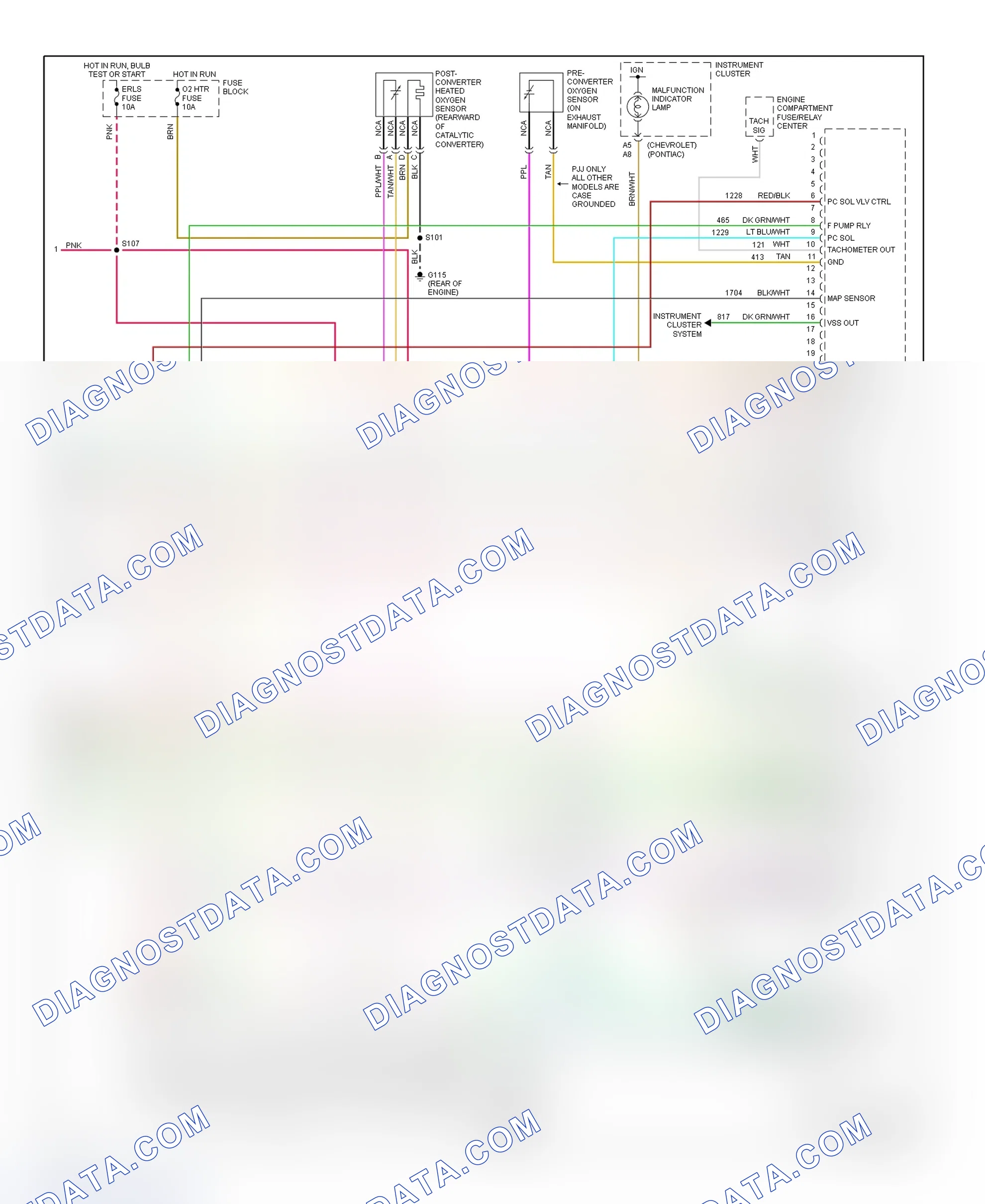 Scheme 43: PCM Wiring Diagram (Cavalier & Sunfire - 2.4L - 3 Of 3)