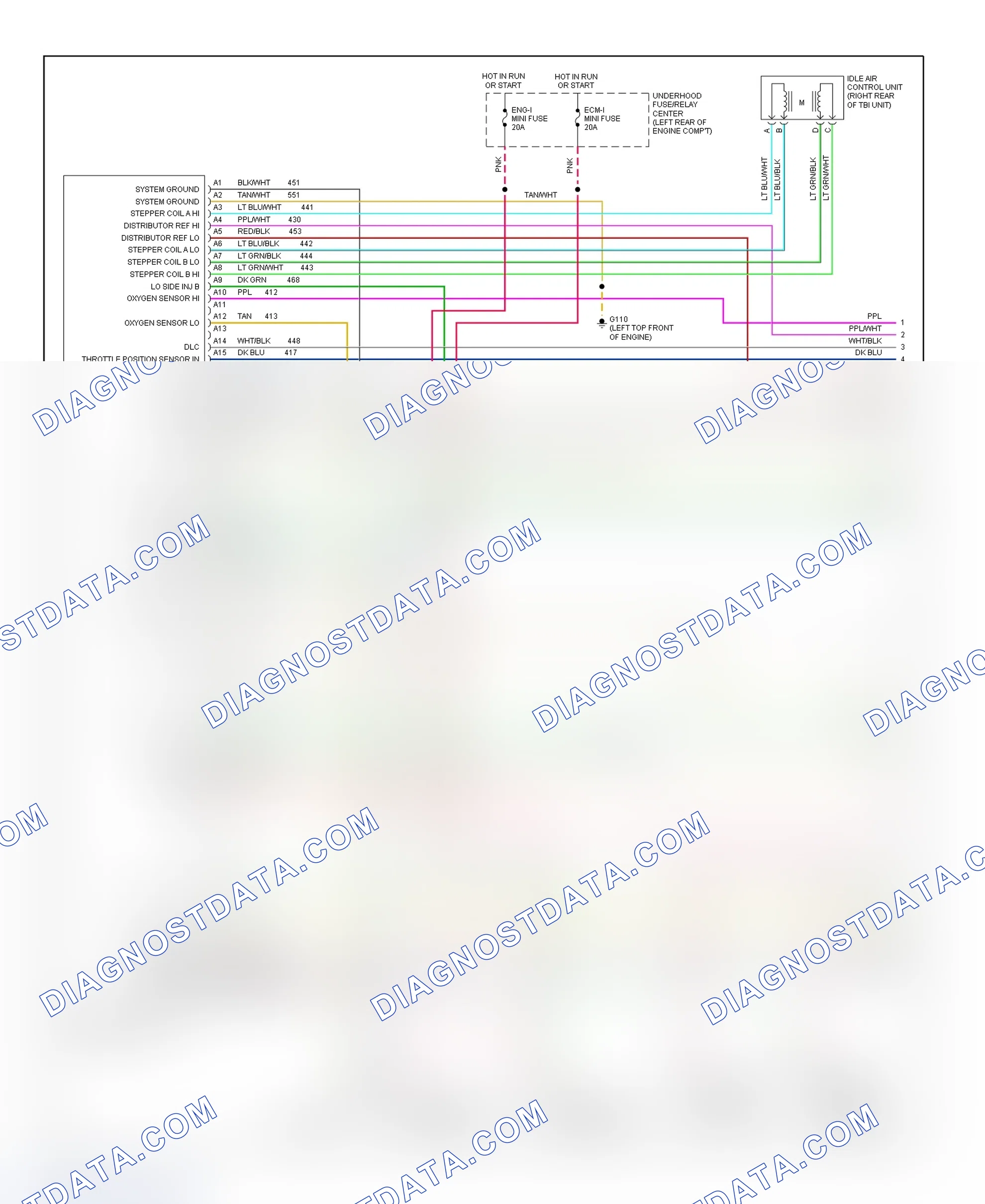Scheme 303: Wiring Diagram ("C" & "K" Series Pickup & Sierra - 4.3L With M/T - 1 Of 3)