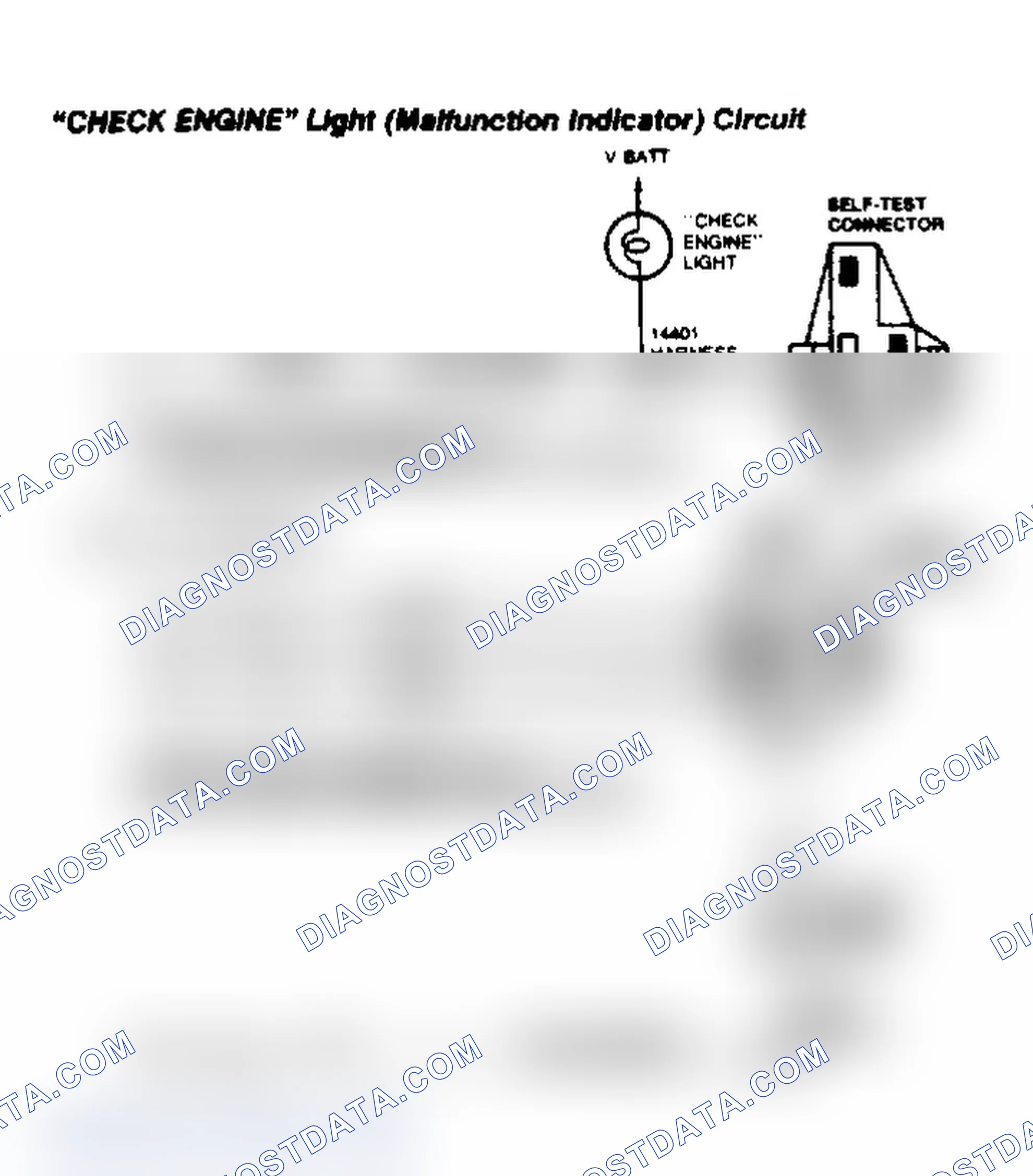 Scheme 86: "CHECK ENGINE" Light (Malfunction Indicator) Circuit