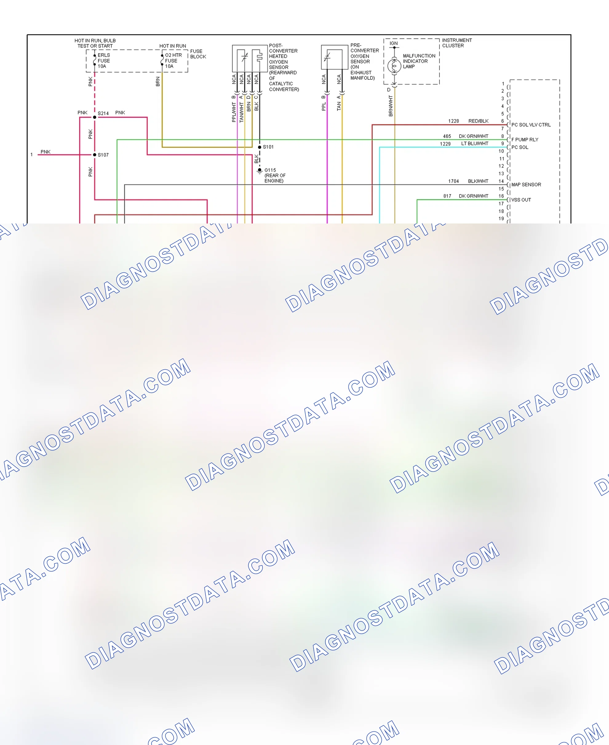 Scheme 45: PCM Wiring Diagram (Cavalier & Sunfire - 2.4L - 3 Of 3)
