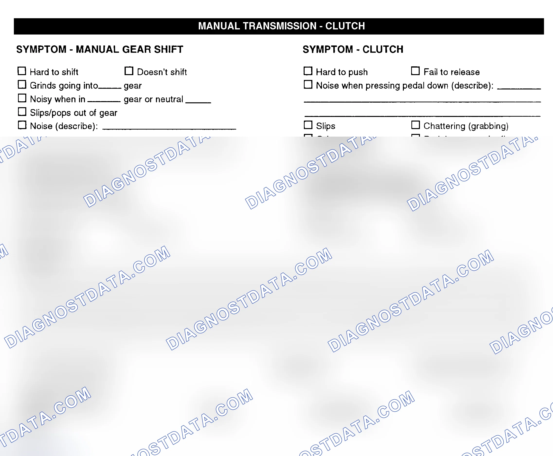 Scheme 10: Manual Transmission & Clutch
