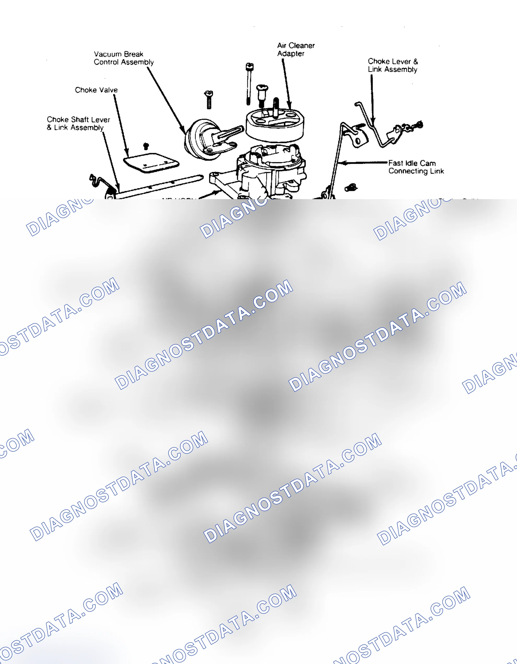 Scheme 10: Exploded View of Rochester 1MEF Single Barrel Carburetor