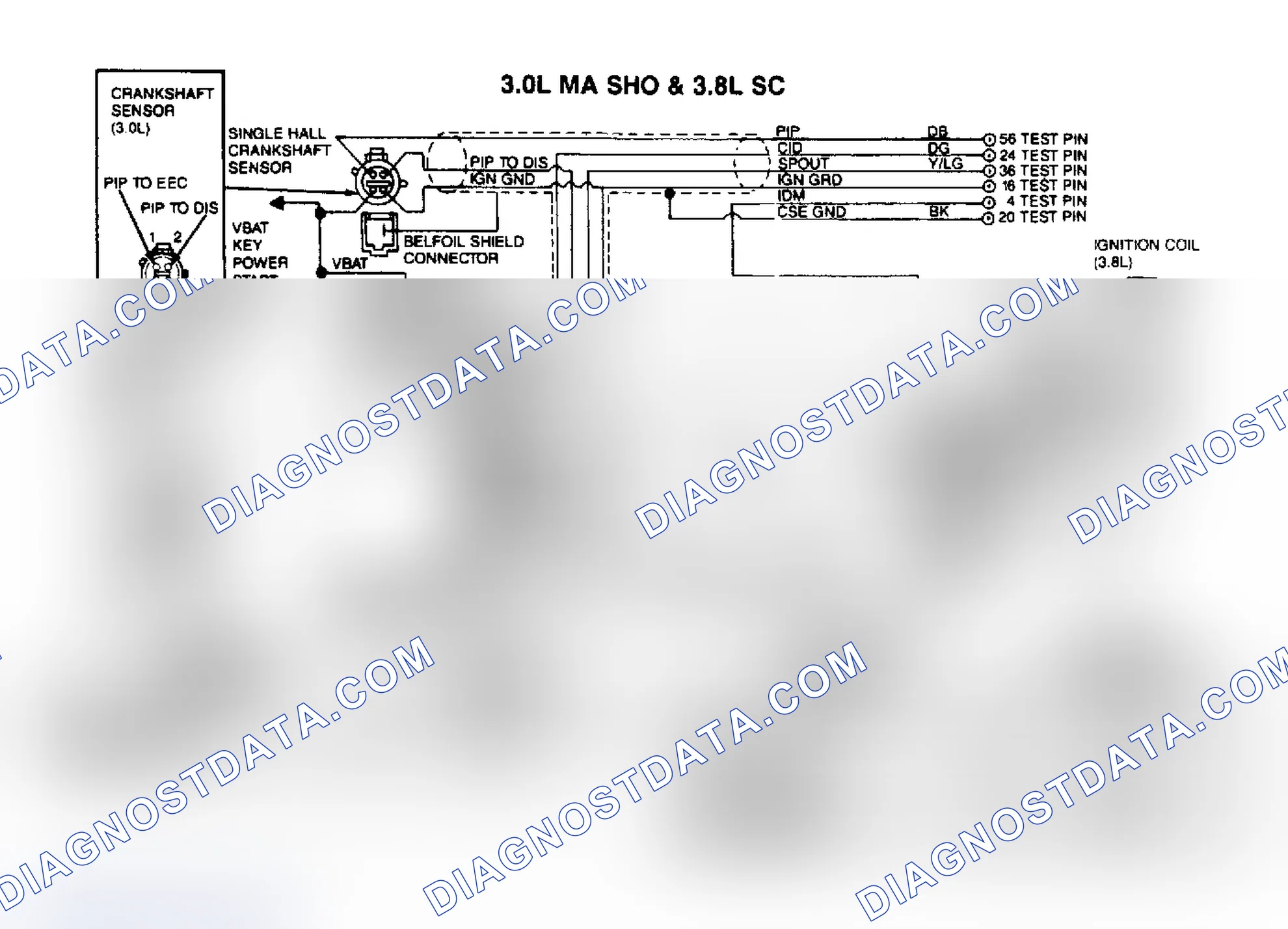 Scheme 11: DIS Module Circuits (3.8L SPFI-MA SC)