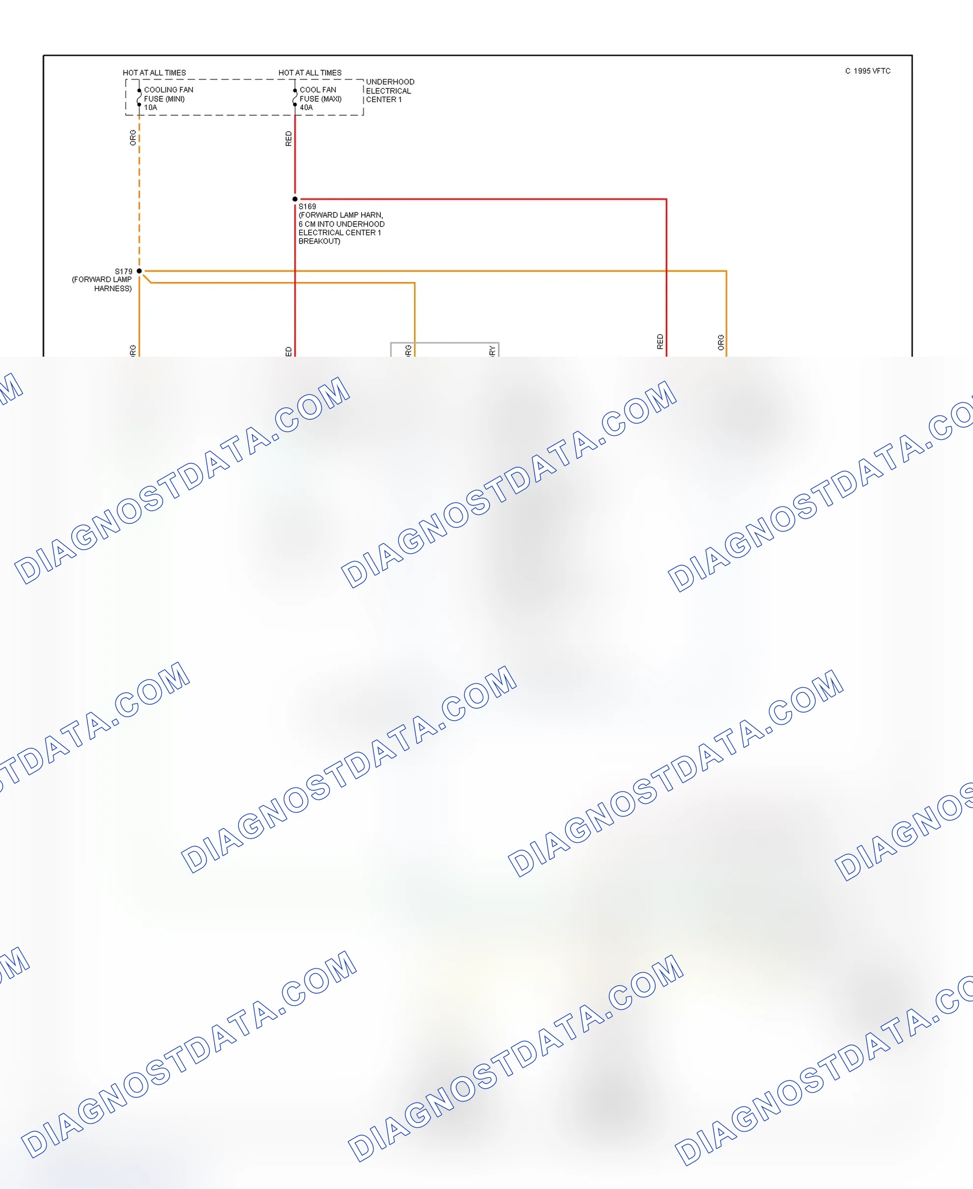 Scheme 8: Cooling Fan System Wiring Diagram (1998 Camaro & Firebird)