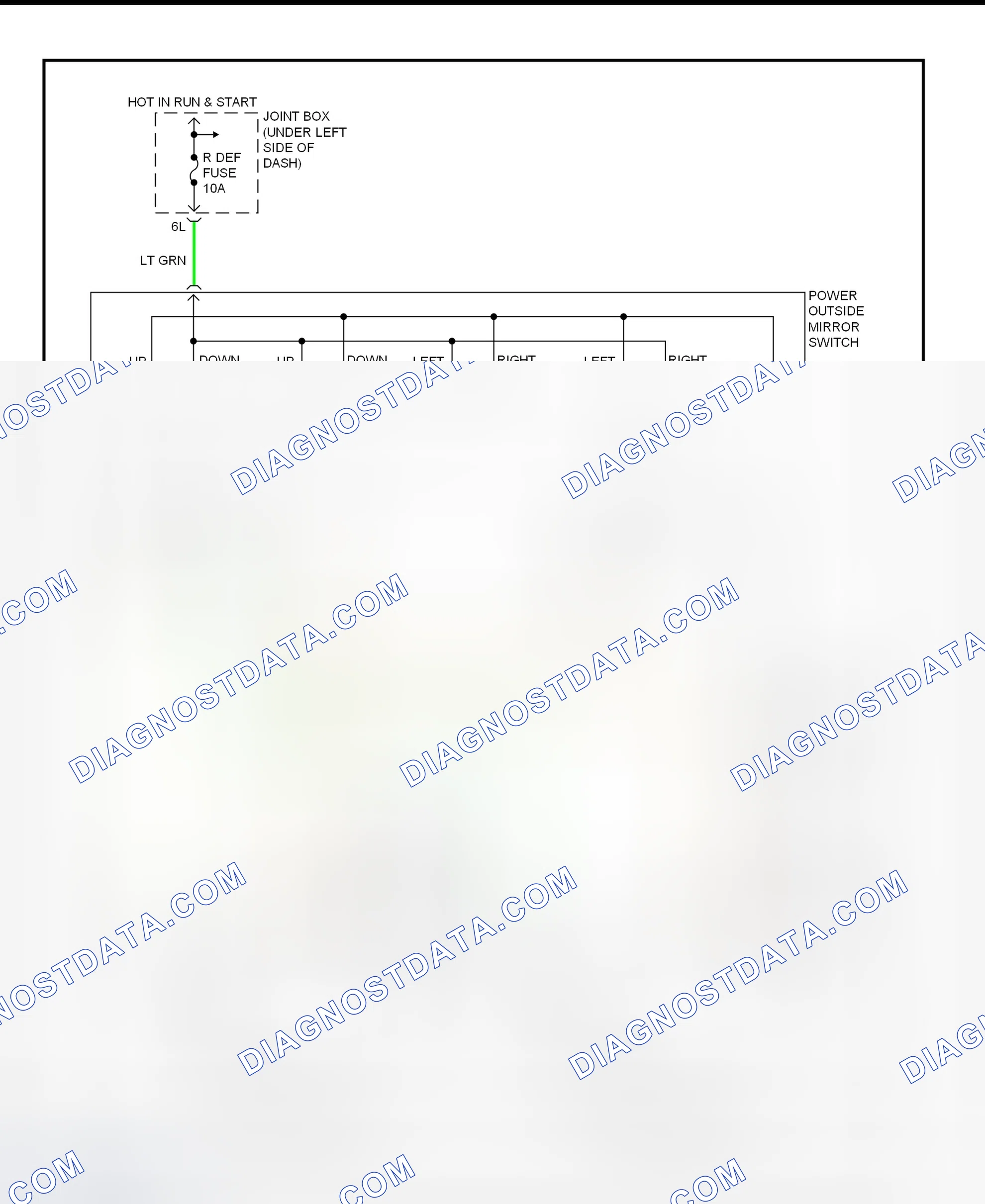 Scheme 1: Power Mirror System Wiring Diagram (Millenia)