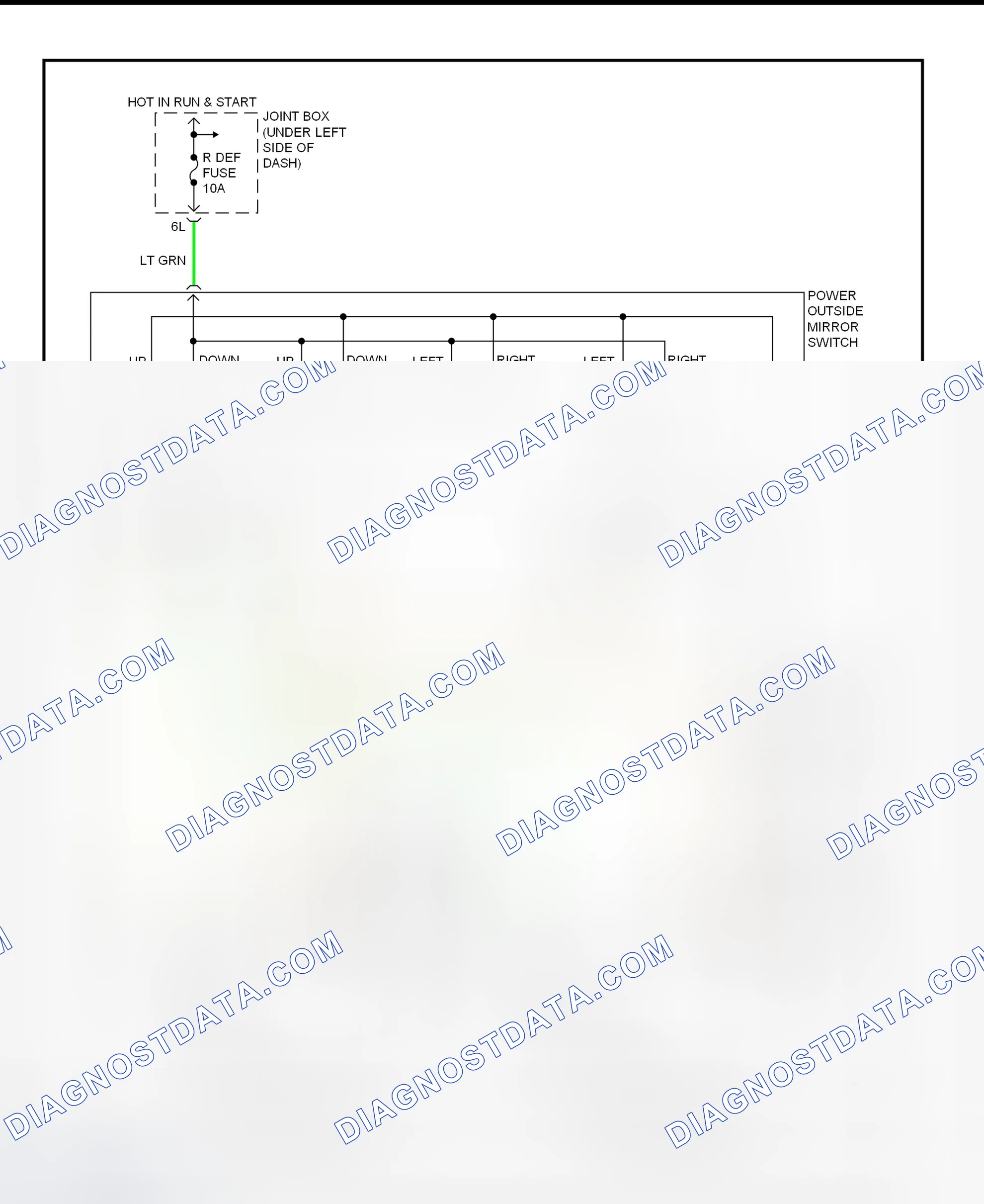 Scheme 1: Power Mirror System Wiring Diagram (Millenia)