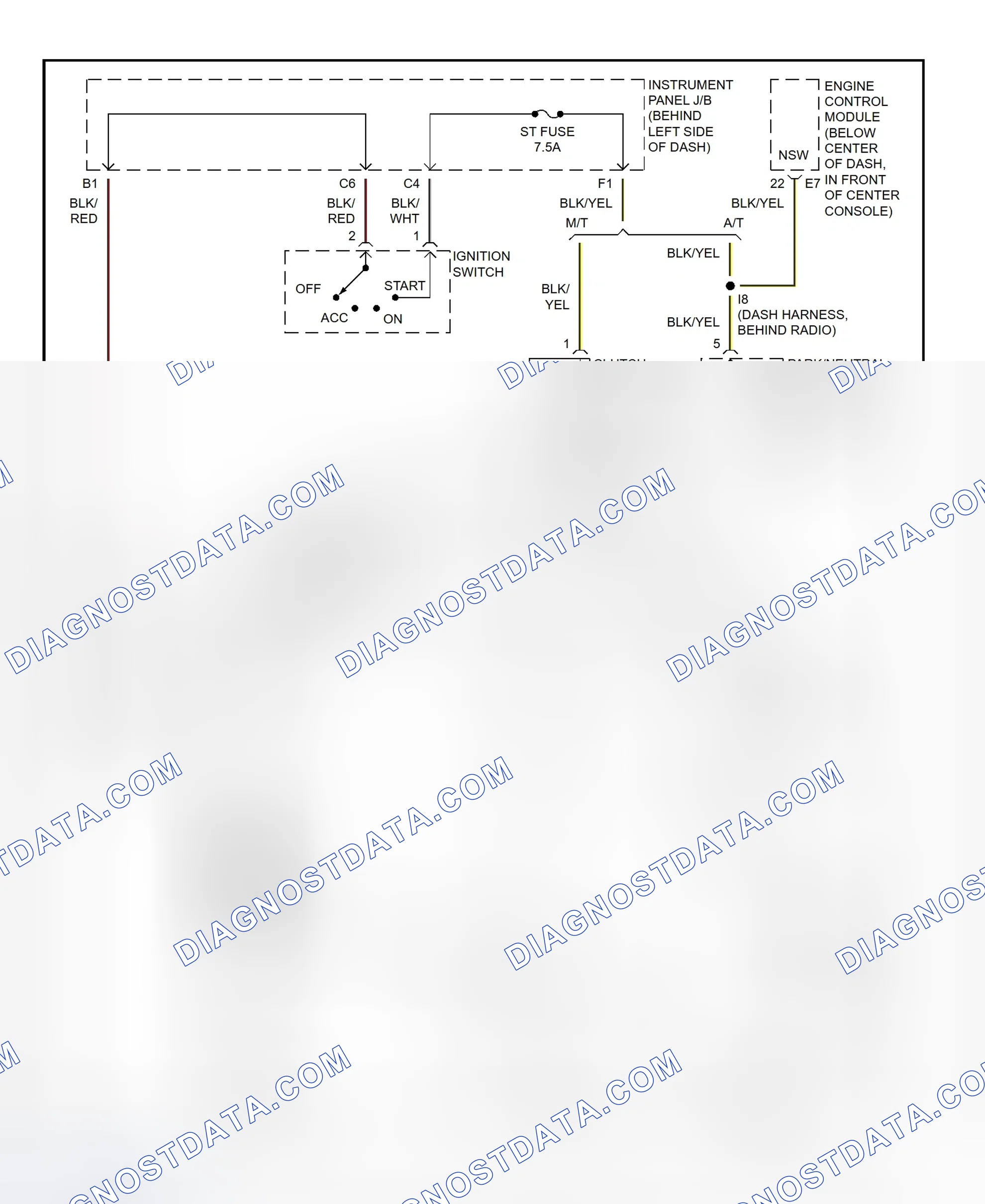 Fig. 27: Starting System Wiring Diagram (Celica)